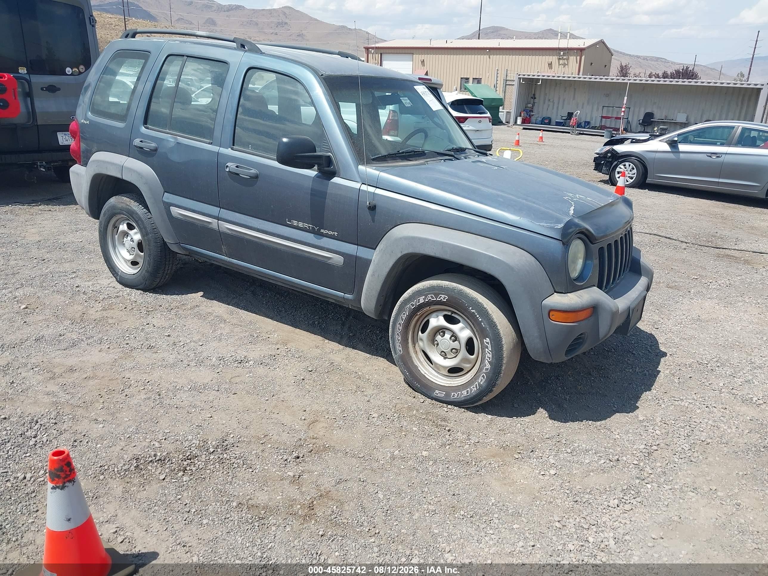 2002 Jeep Liberty Sport Blue vin: 1J4GL48K72W201553