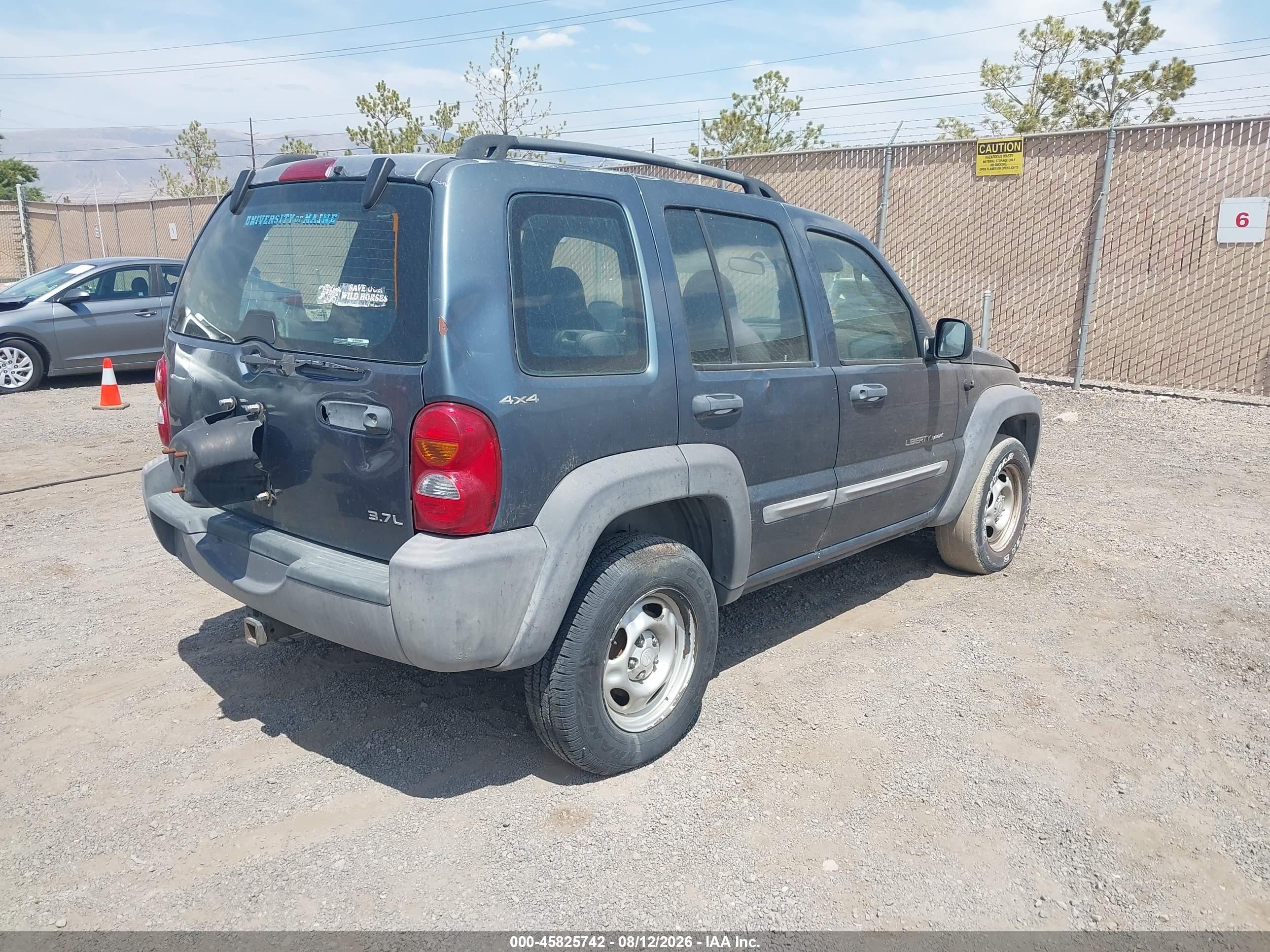 2002 Jeep Liberty Sport Blue vin: 1J4GL48K72W201553