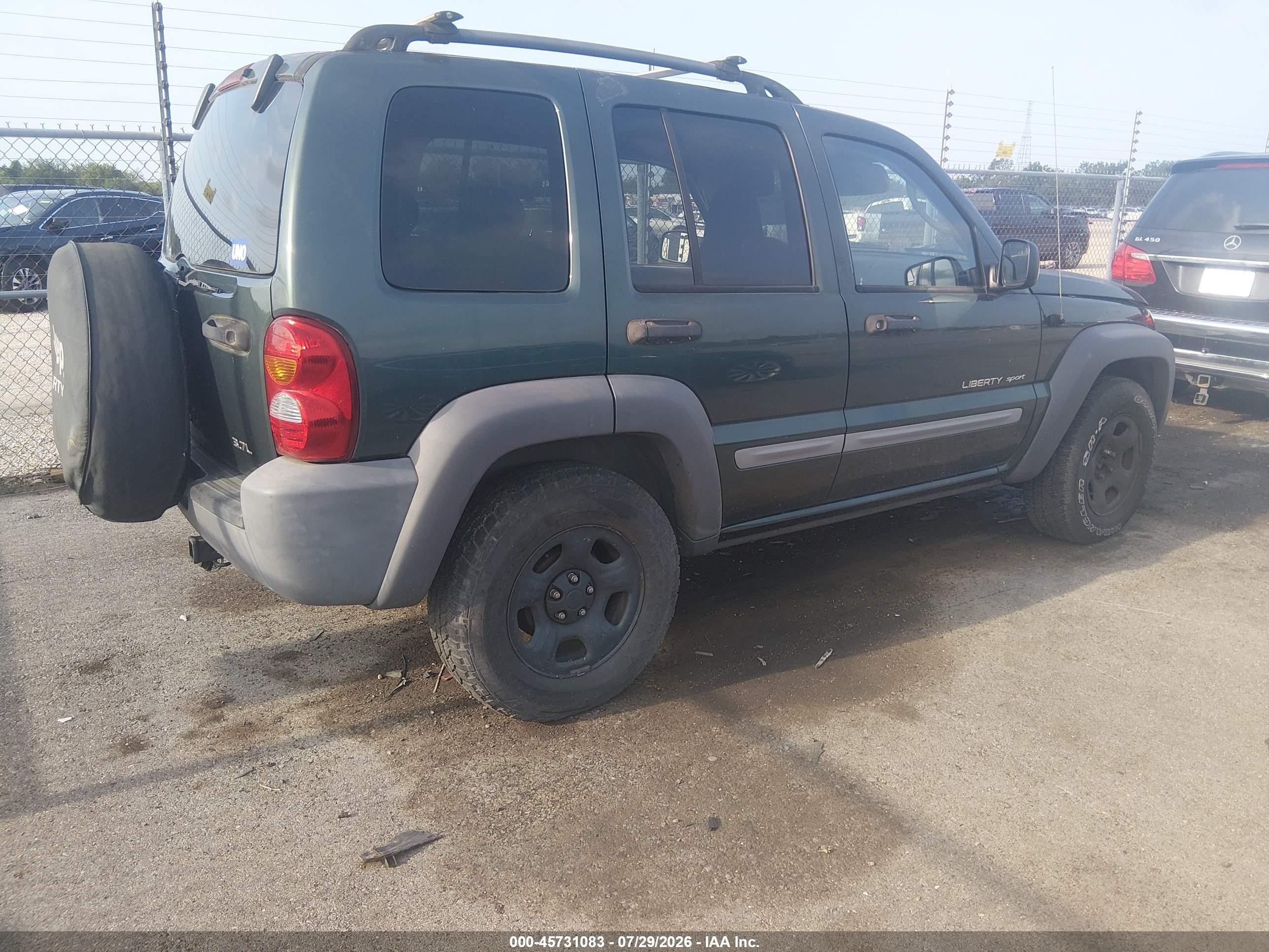 2002 Jeep Liberty Sport Зеленый vin: 1J4GL48K72W324639