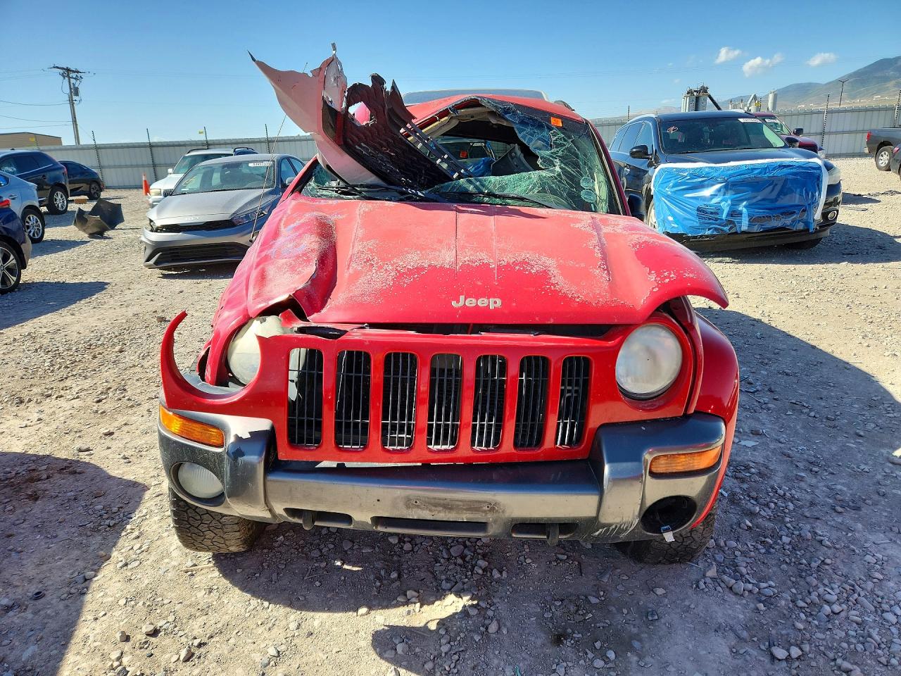 2004 Jeep Liberty Sport Red vin: 1J4GL48K74W296487