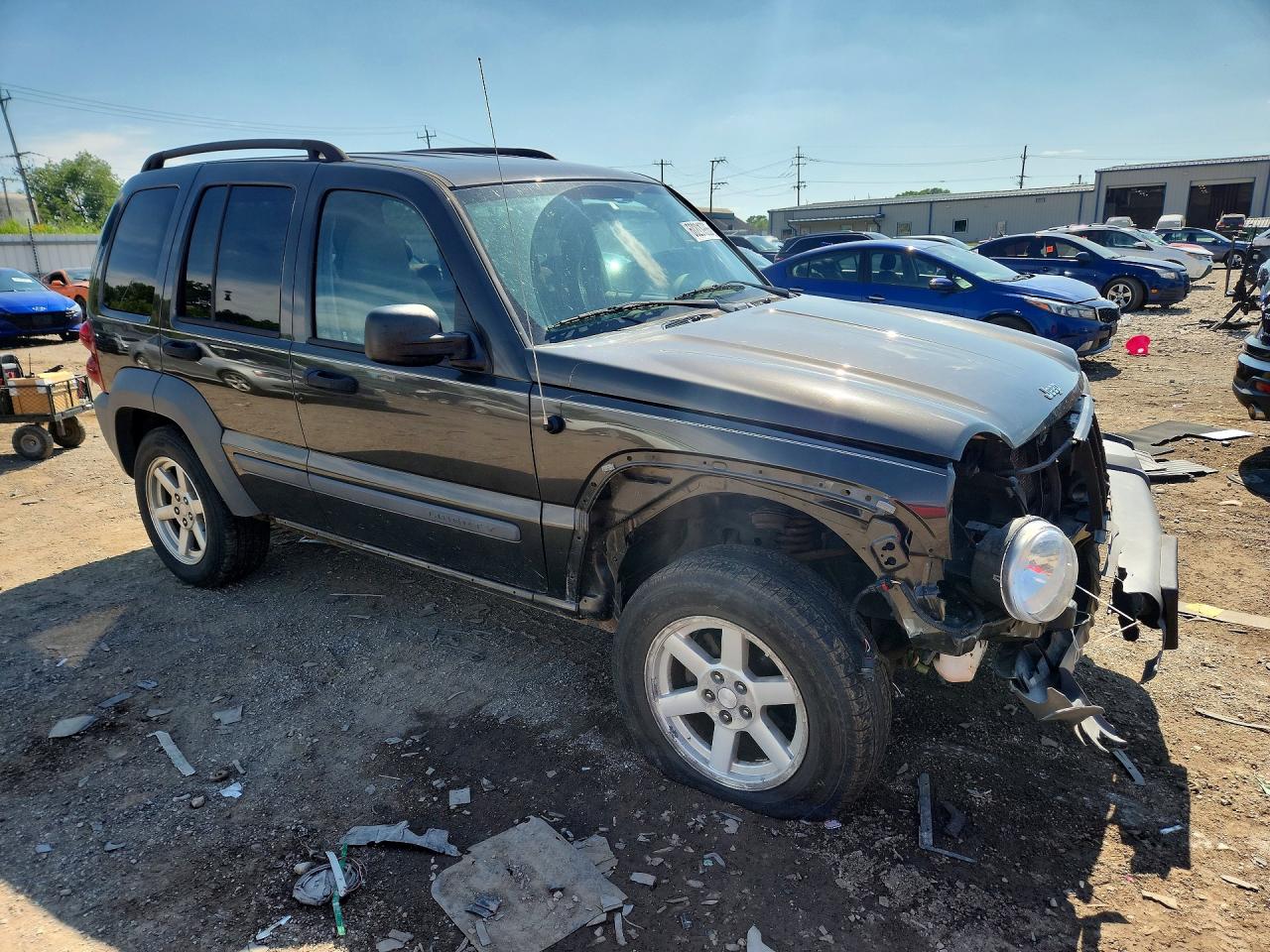 2005 Jeep Liberty Sport Gray vin: 1J4GL48K75W570837