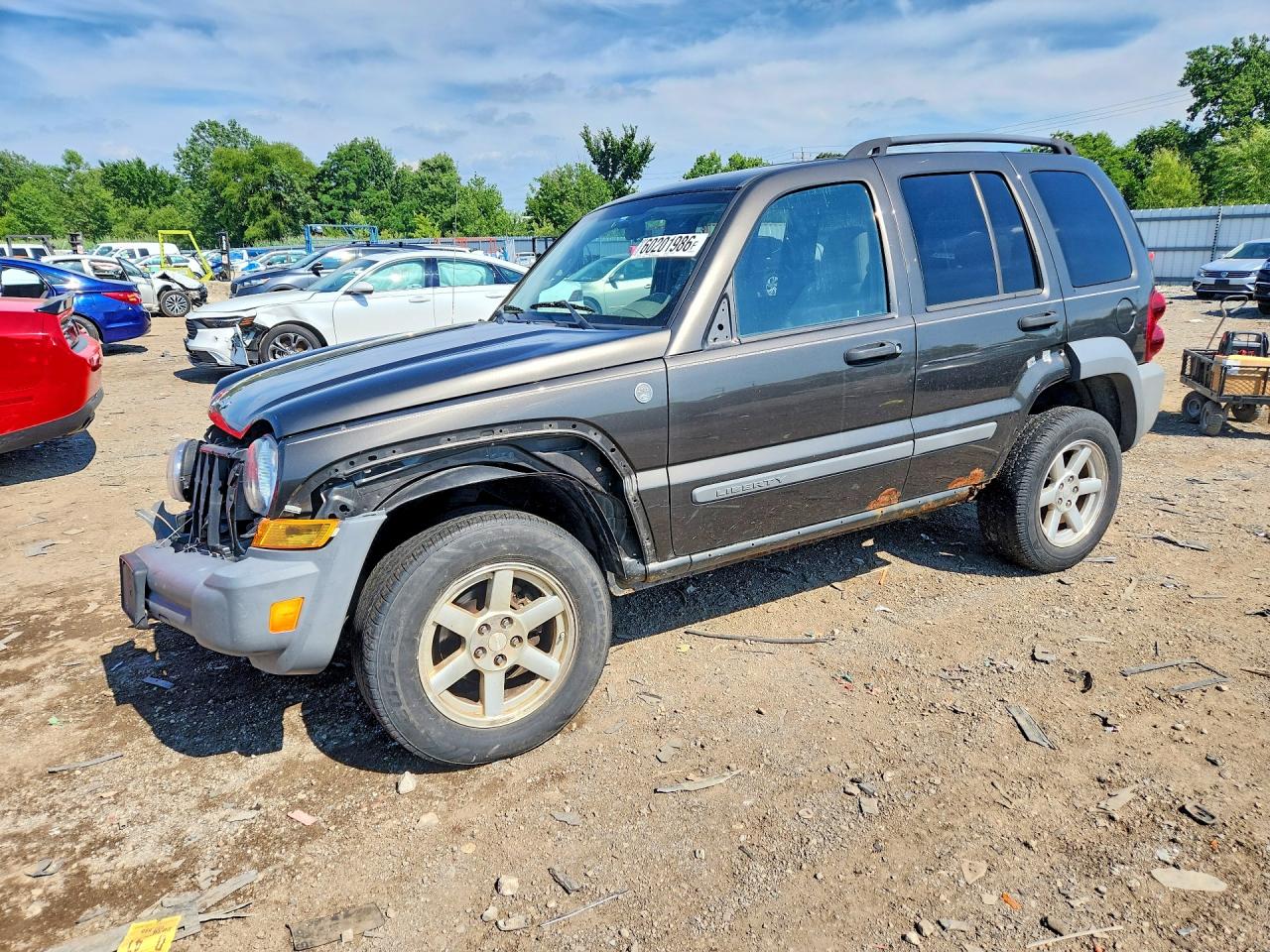 2005 Jeep Liberty Sport Gray vin: 1J4GL48K75W570837
