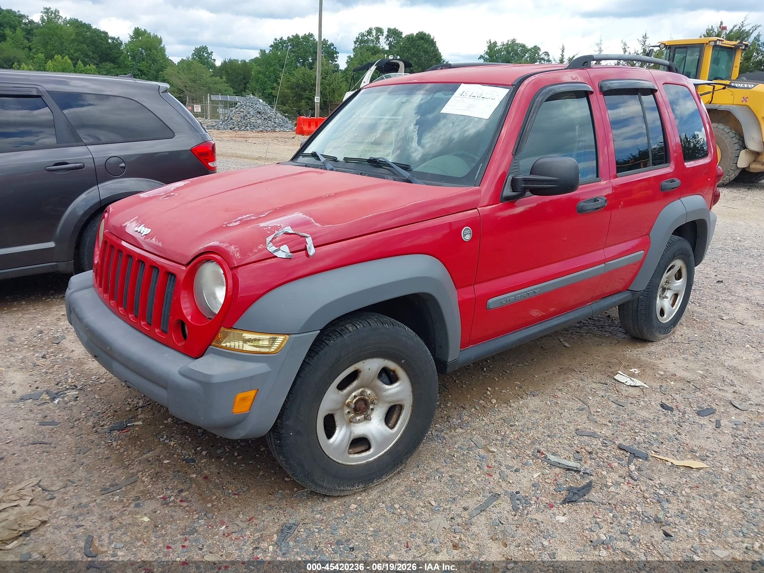 2005 Jeep Liberty Sport Red vin: 1J4GL48K75W619289