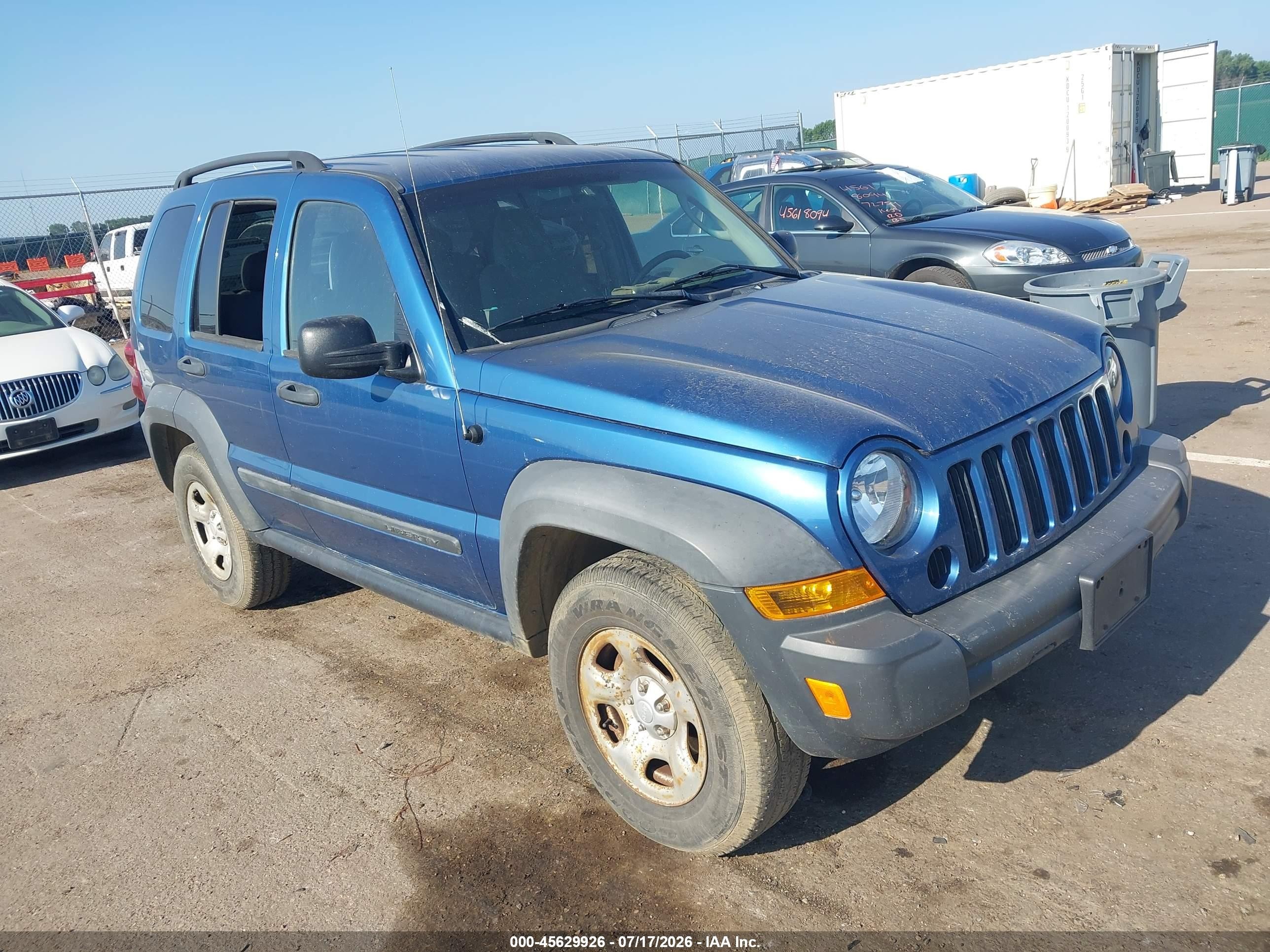 2006 Jeep Liberty Sport Blue vin: 1J4GL48K76W199406