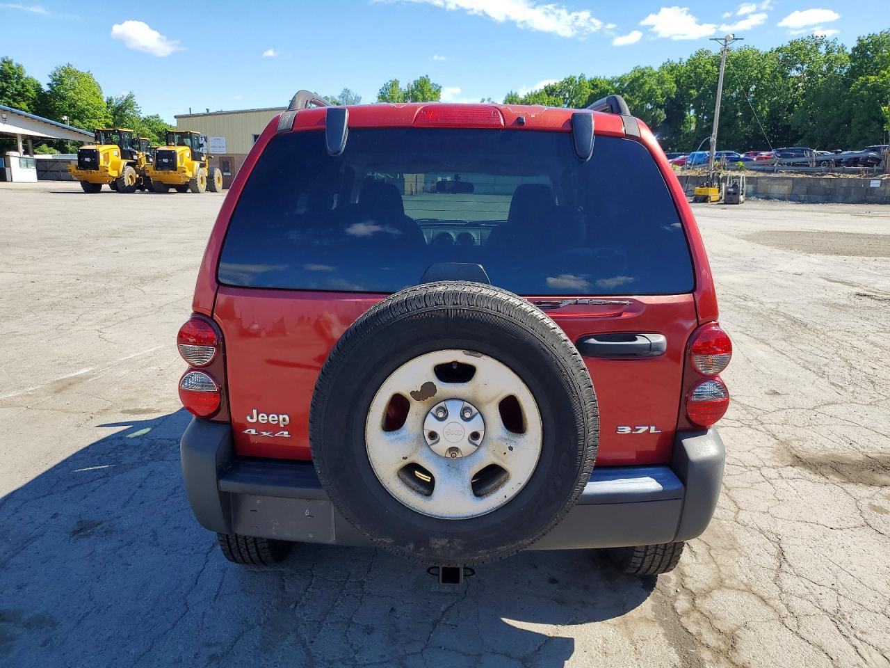 2007 Jeep Liberty Sport Red vin: 1J4GL48K77W687112