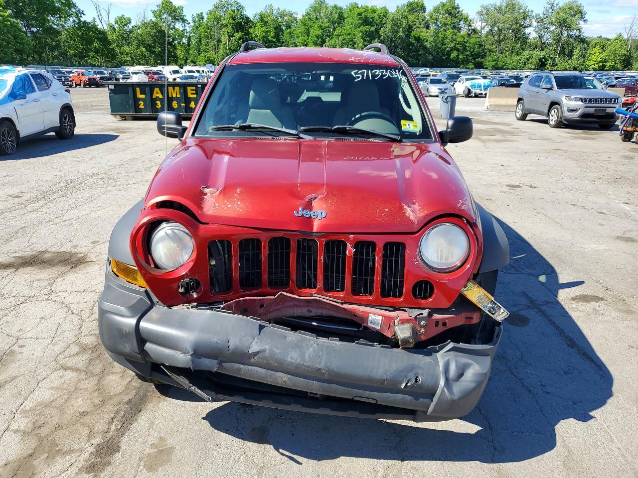 2007 Jeep Liberty Sport Red vin: 1J4GL48K77W687112