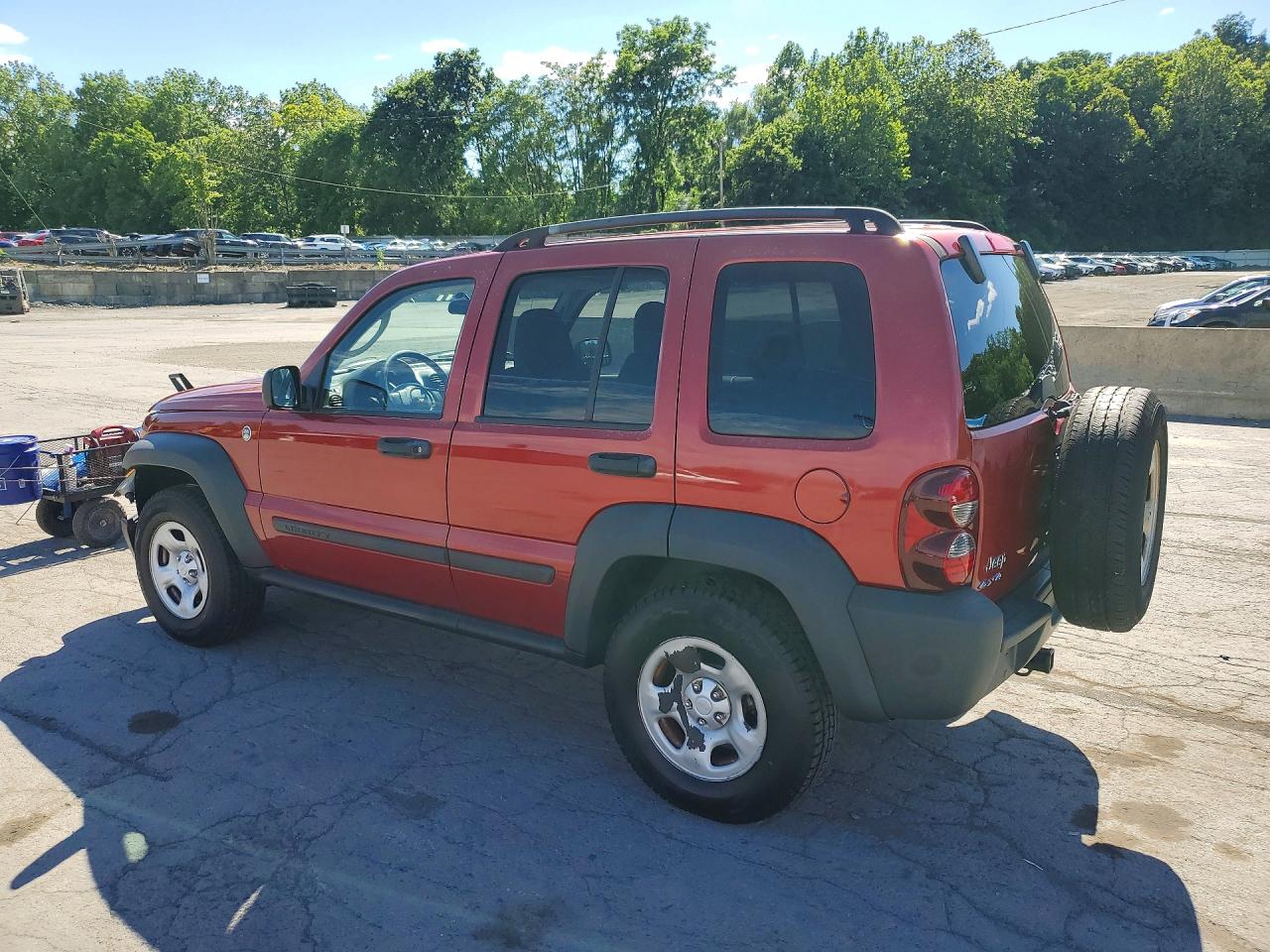 2007 Jeep Liberty Sport Red vin: 1J4GL48K77W687112
