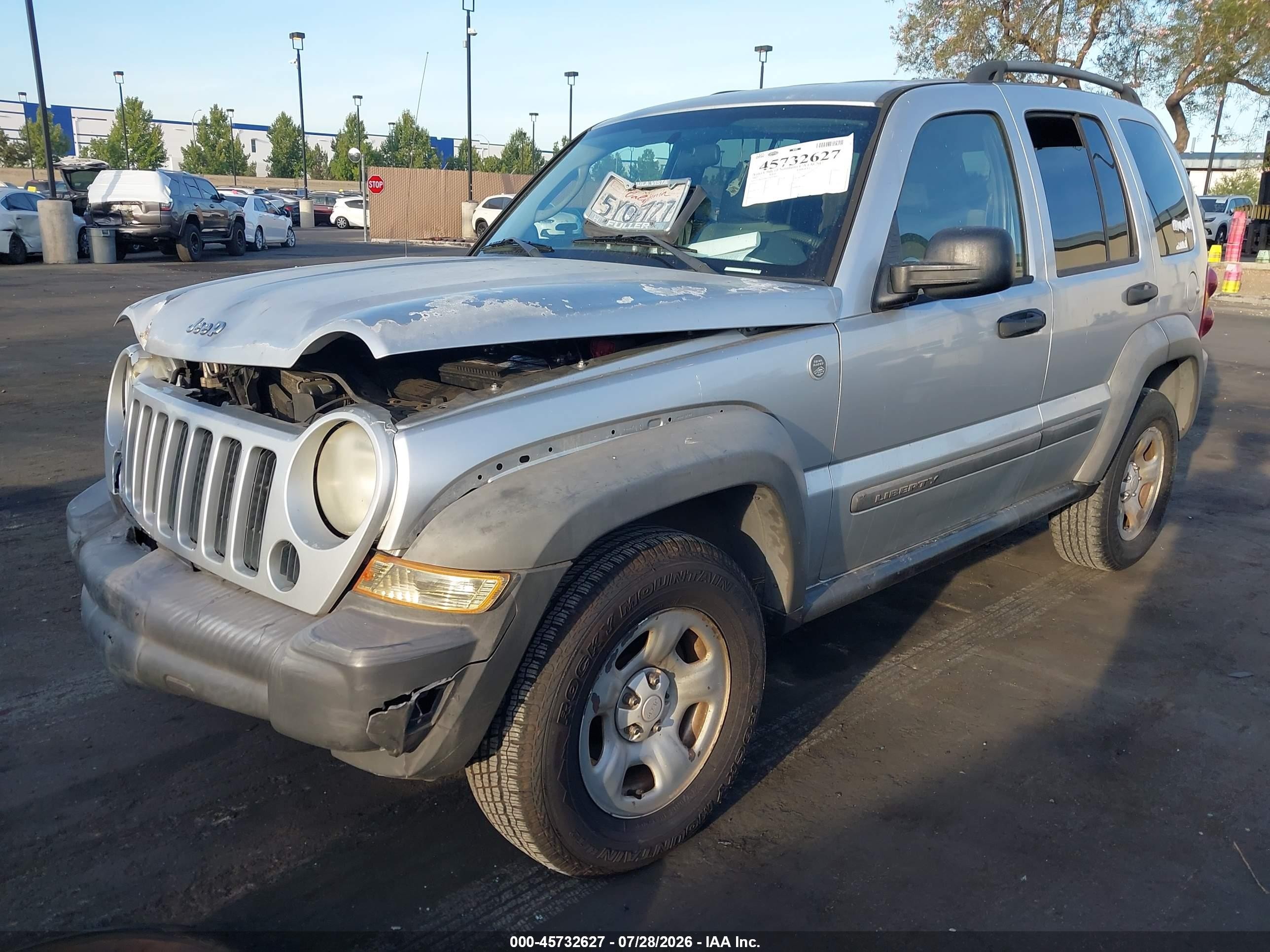 2007 Jeep Liberty Sport Silver vin: 1J4GL48K77W694092