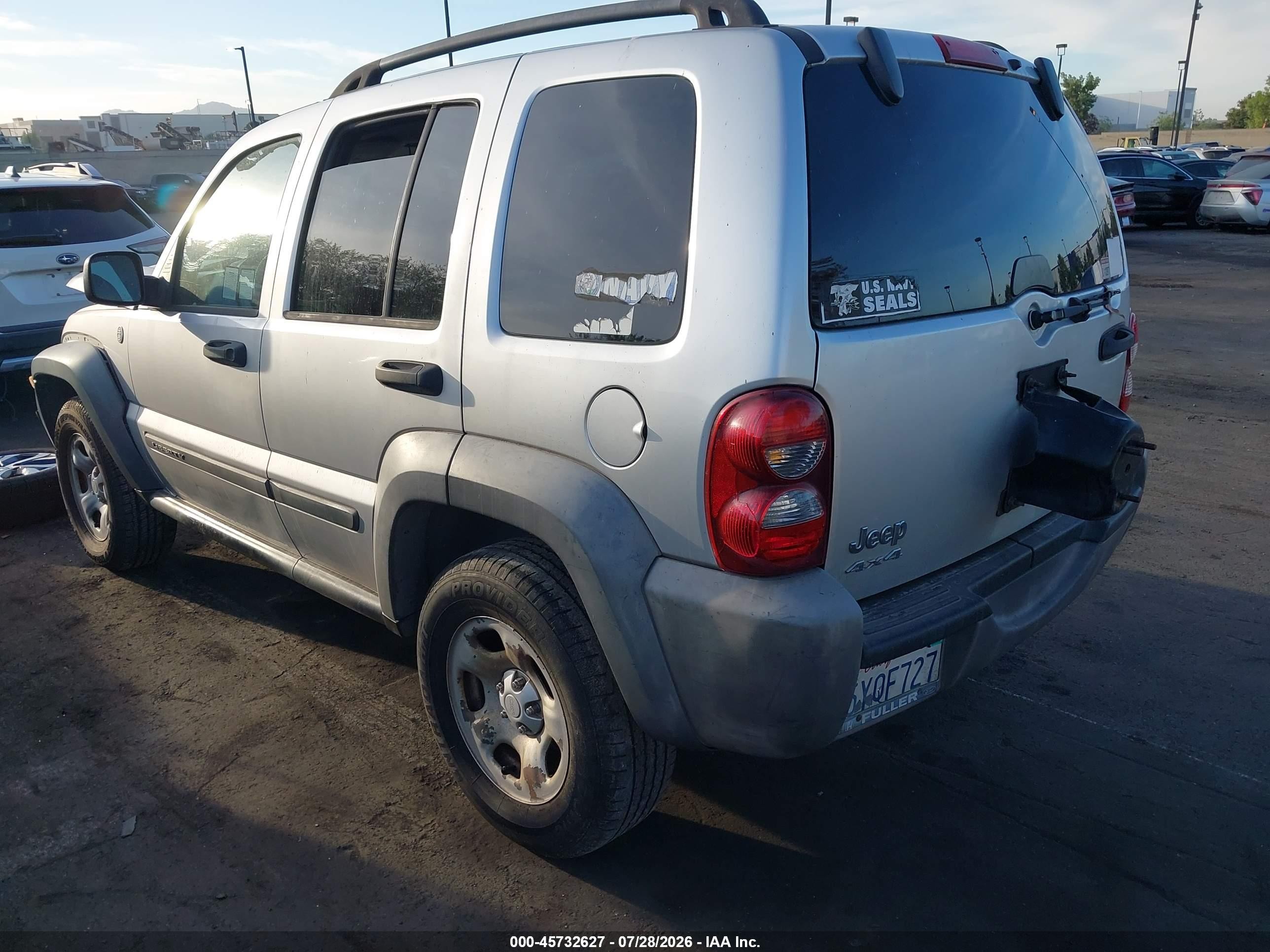 2007 Jeep Liberty Sport Silver vin: 1J4GL48K77W694092