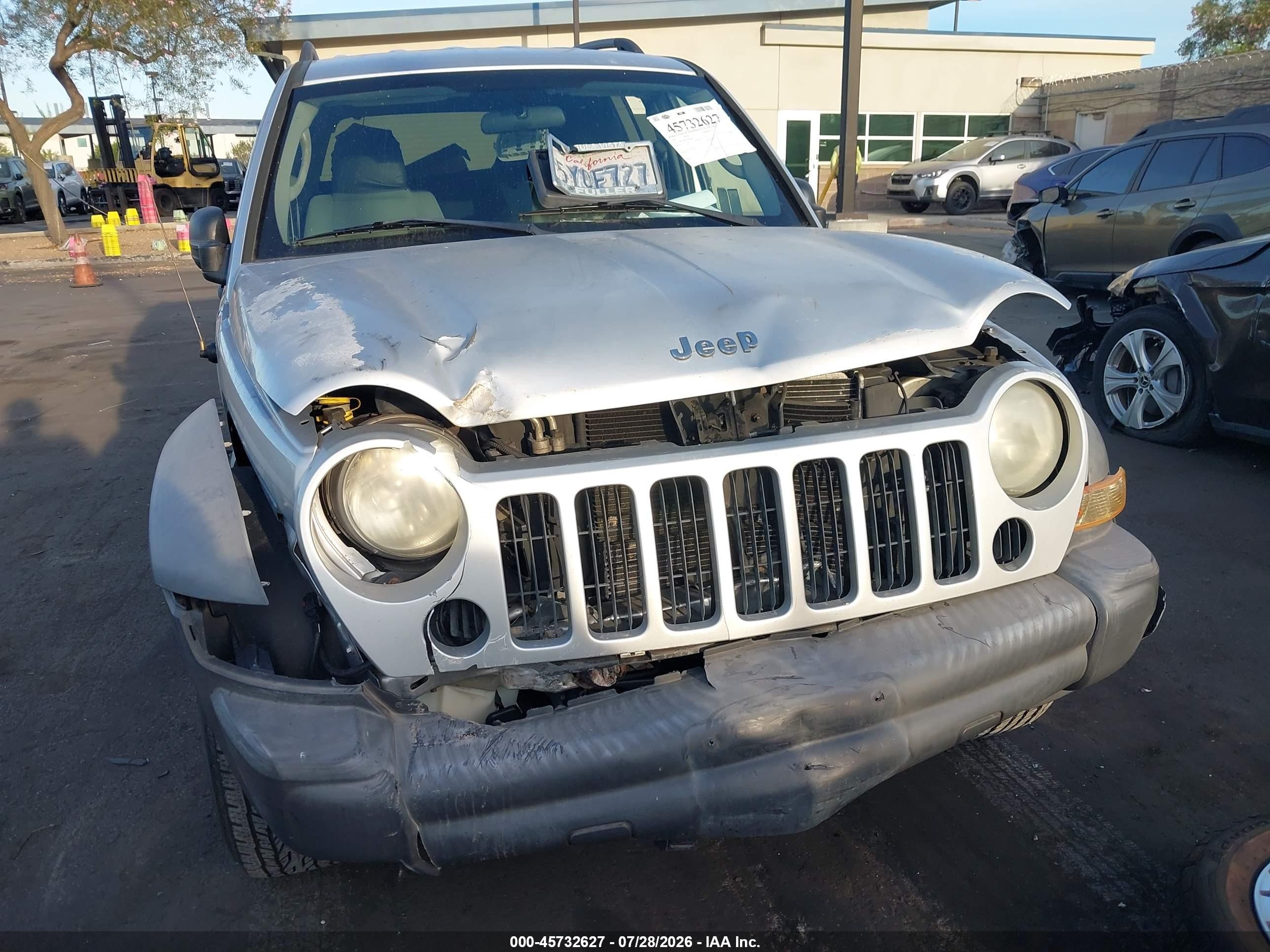 2007 Jeep Liberty Sport Silver vin: 1J4GL48K77W694092