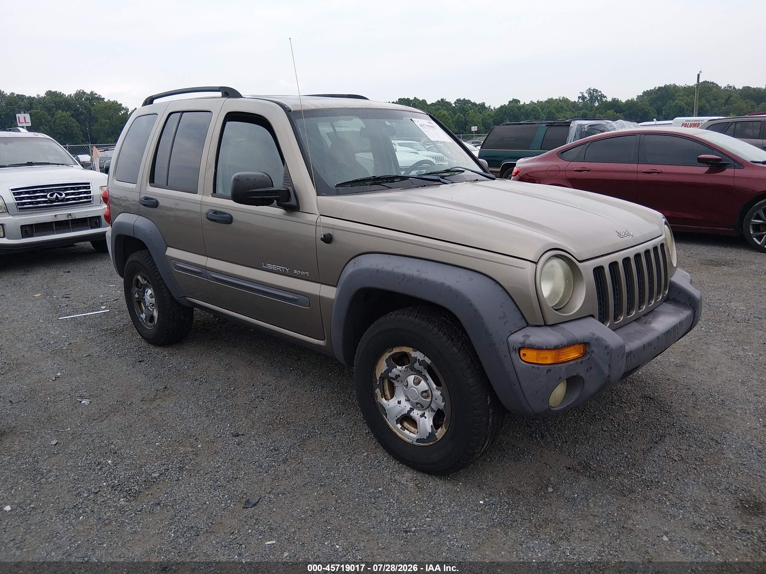 2003 Jeep Liberty Sport Золотой vin: 1J4GL48K83W648703