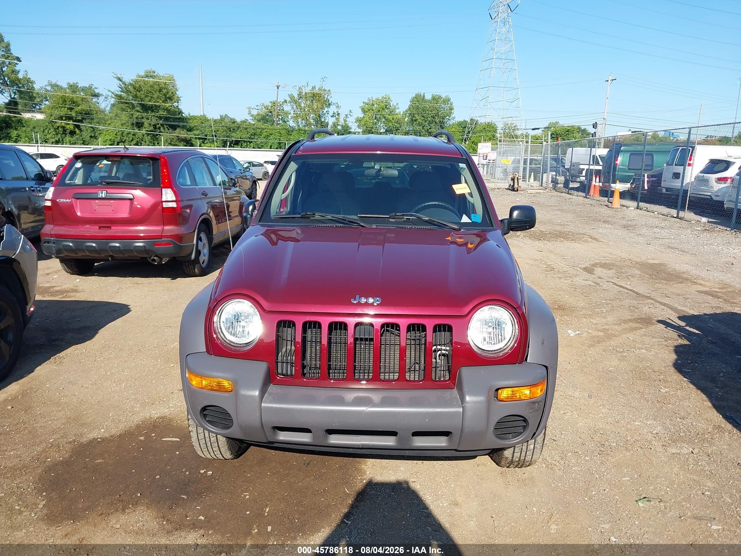 2003 Jeep Liberty Sport Burgundy vin: 1J4GL48K83W657658