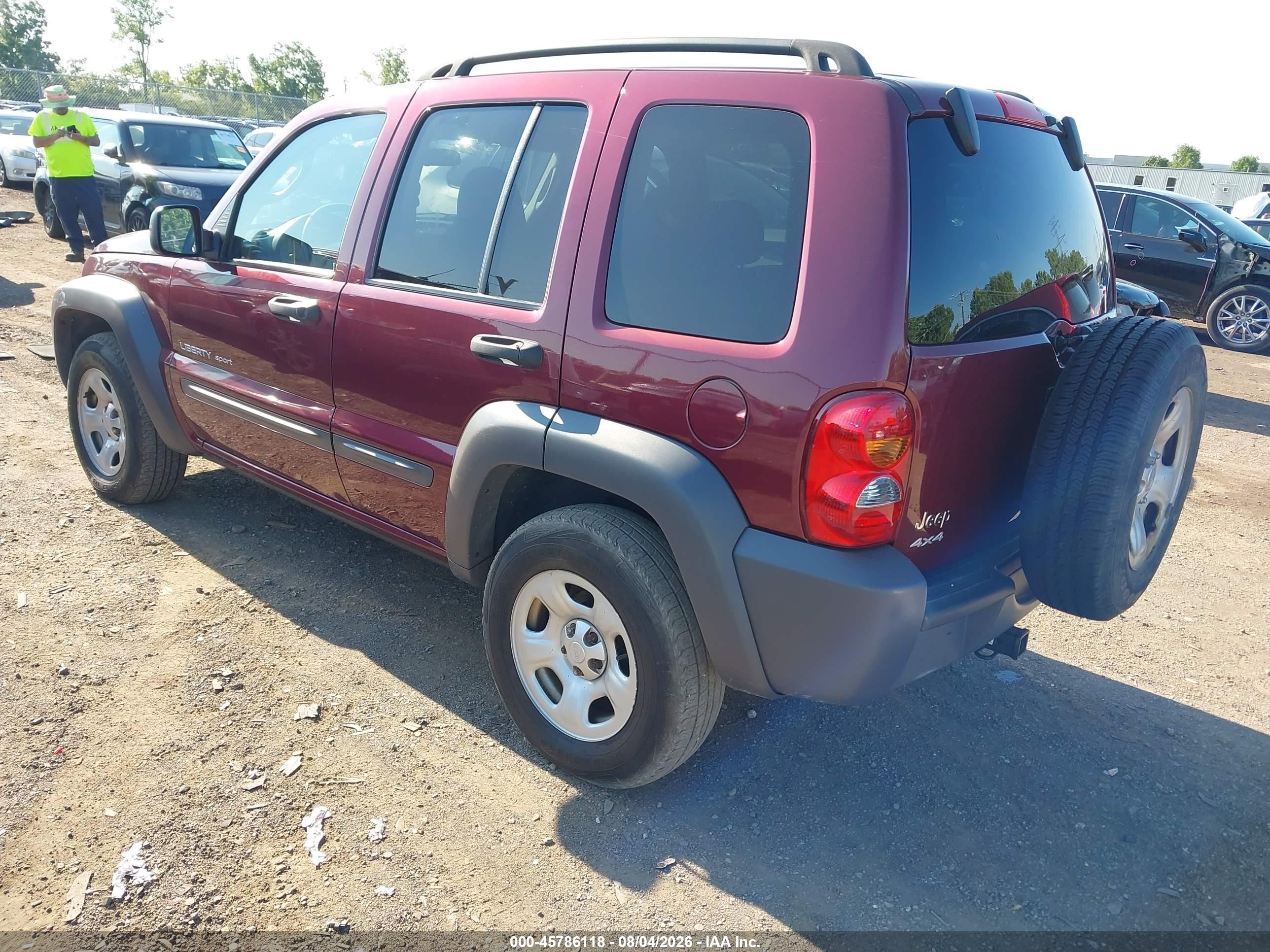 2003 Jeep Liberty Sport Burgundy vin: 1J4GL48K83W657658