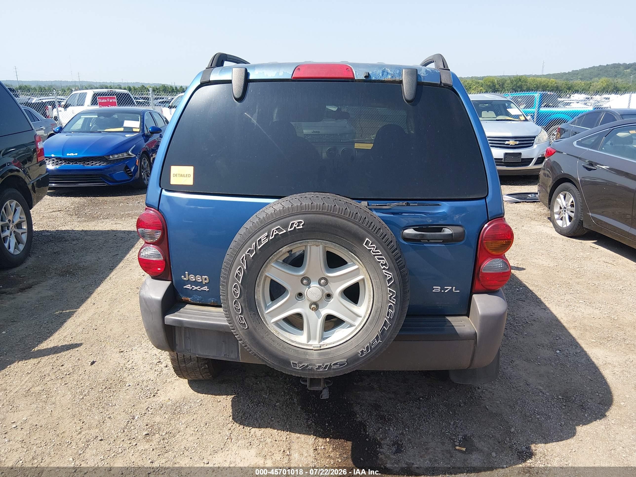 2003 Jeep Liberty Sport Blue vin: 1J4GL48K83W711380