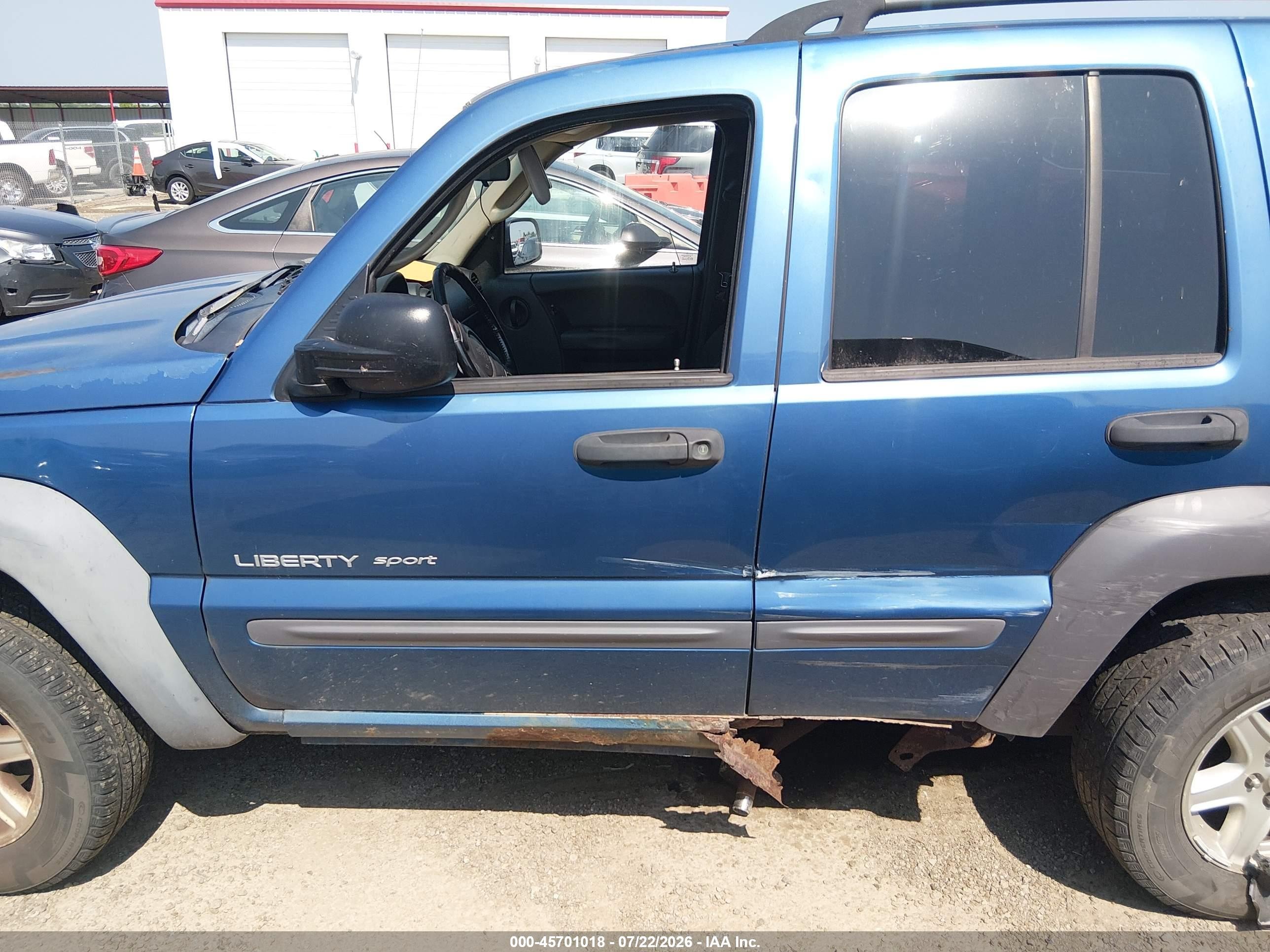 2003 Jeep Liberty Sport Blue vin: 1J4GL48K83W711380