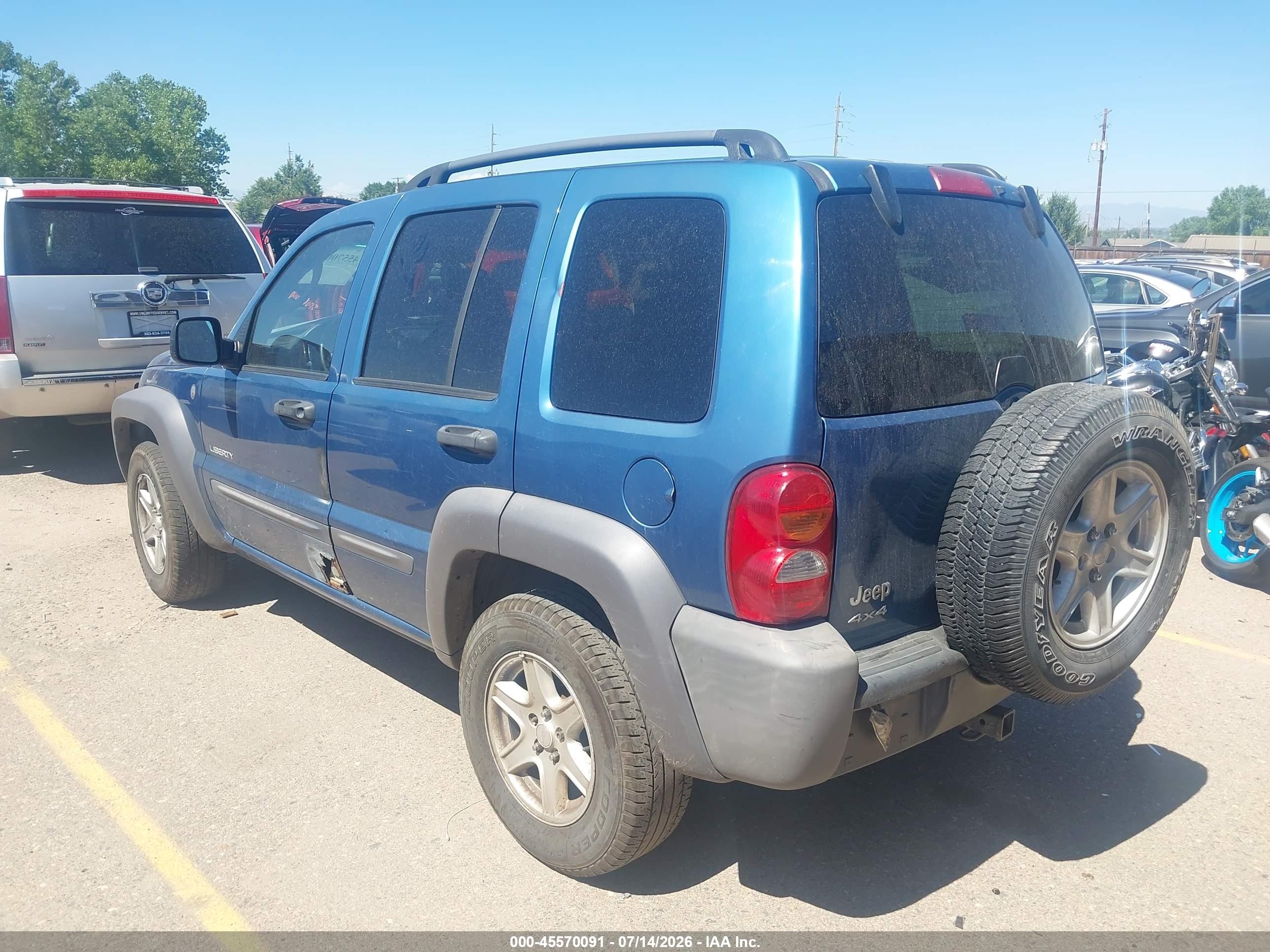 2004 Jeep Liberty Sport Blue vin: 1J4GL48K84W245306