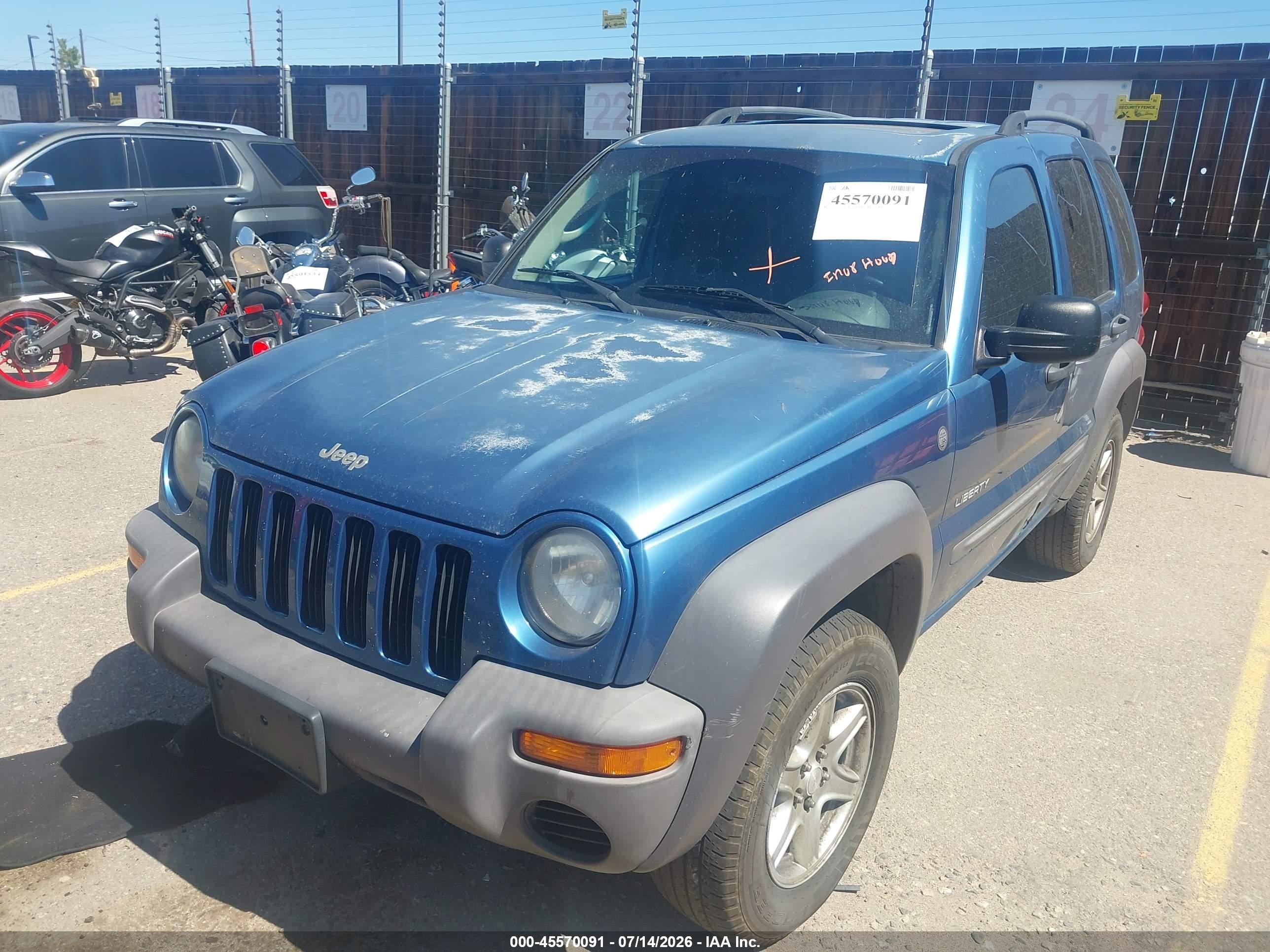 2004 Jeep Liberty Sport Blue vin: 1J4GL48K84W245306