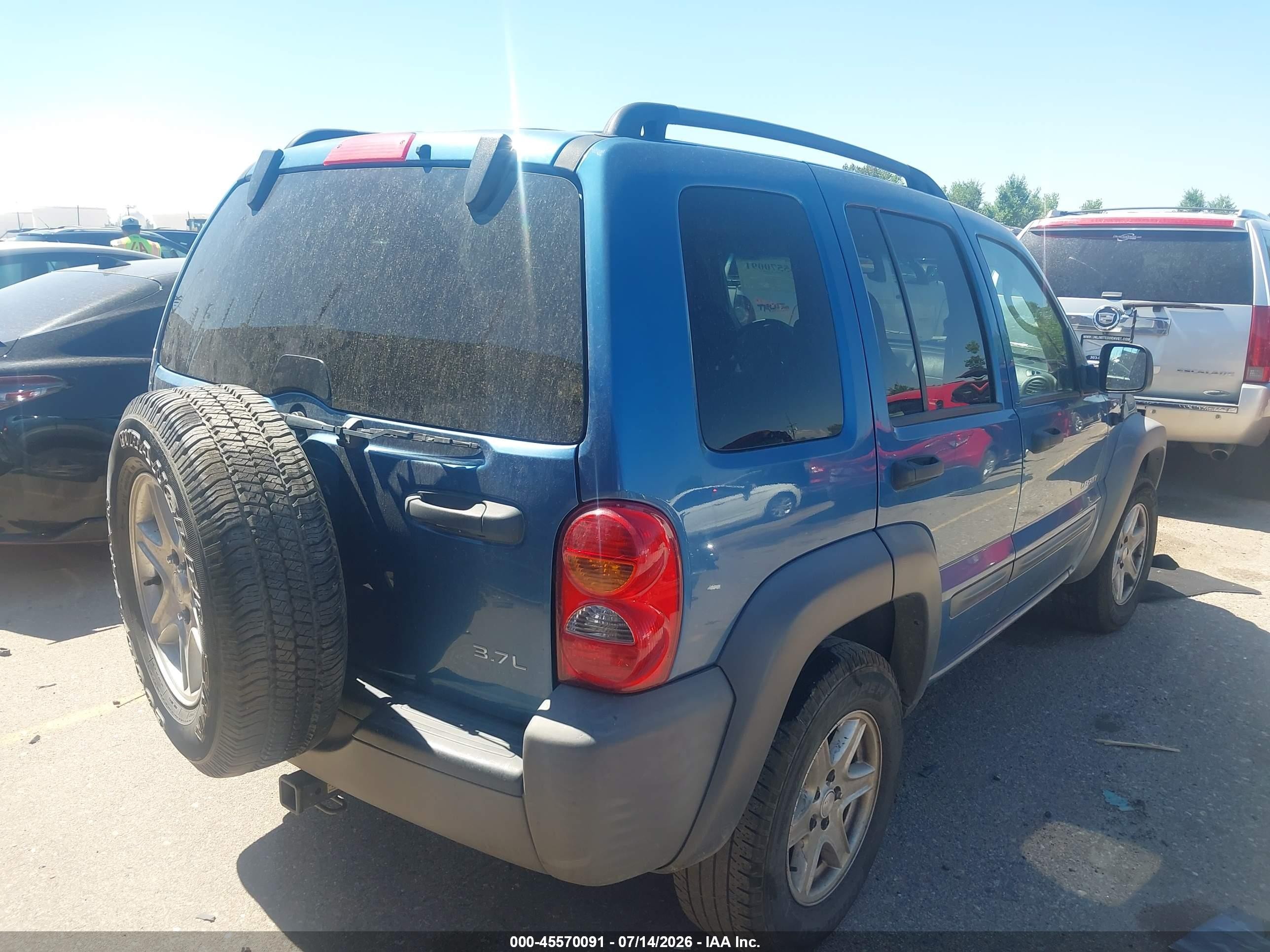 2004 Jeep Liberty Sport Blue vin: 1J4GL48K84W245306