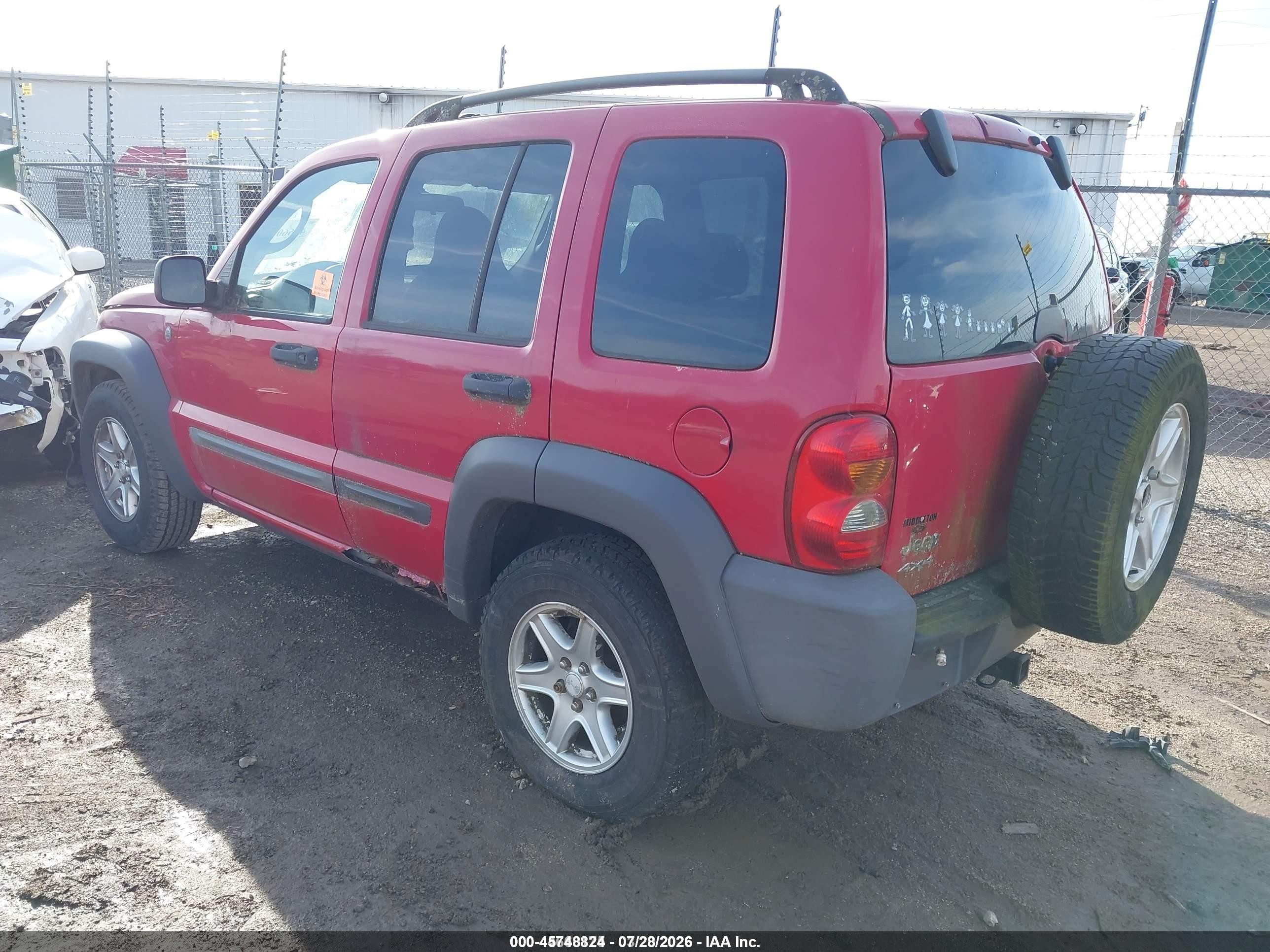 2004 Jeep Liberty Sport Red vin: 1J4GL48K84W273185