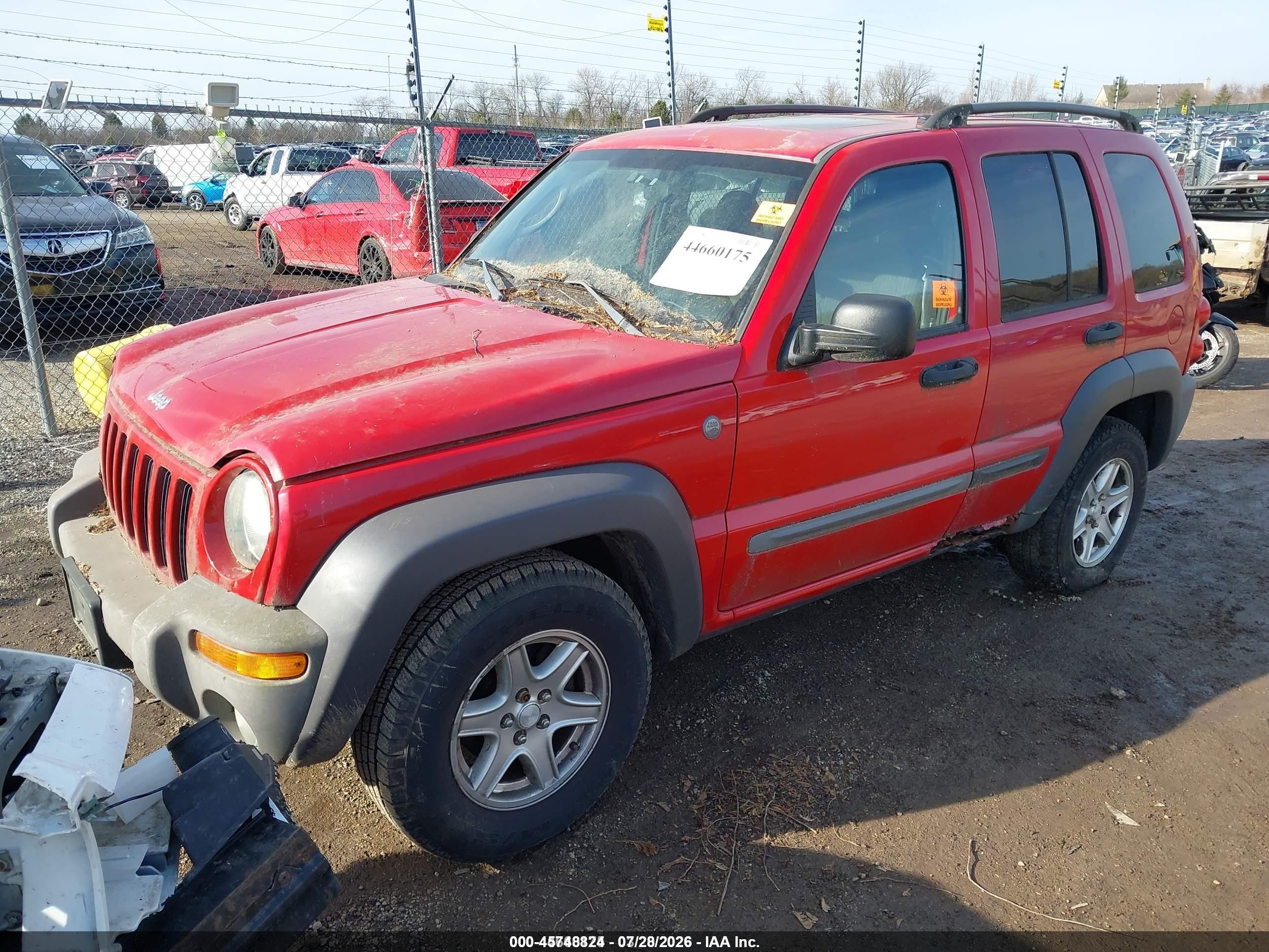 2004 Jeep Liberty Sport Red vin: 1J4GL48K84W273185