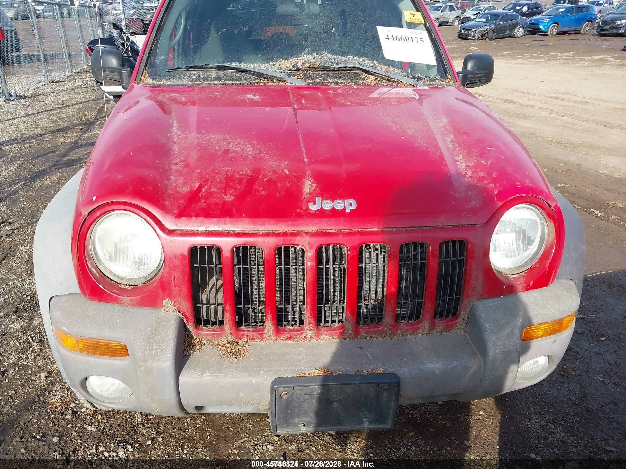 2004 Jeep Liberty Sport Red vin: 1J4GL48K84W273185