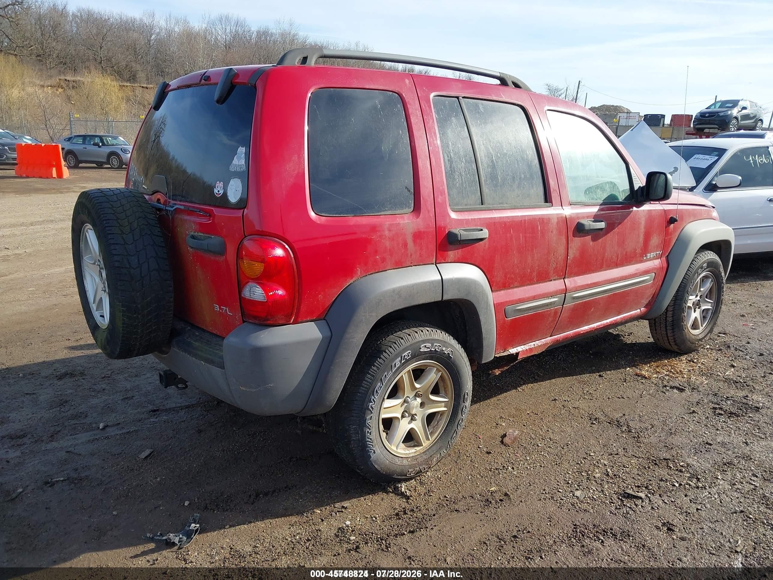 2004 Jeep Liberty Sport Red vin: 1J4GL48K84W273185