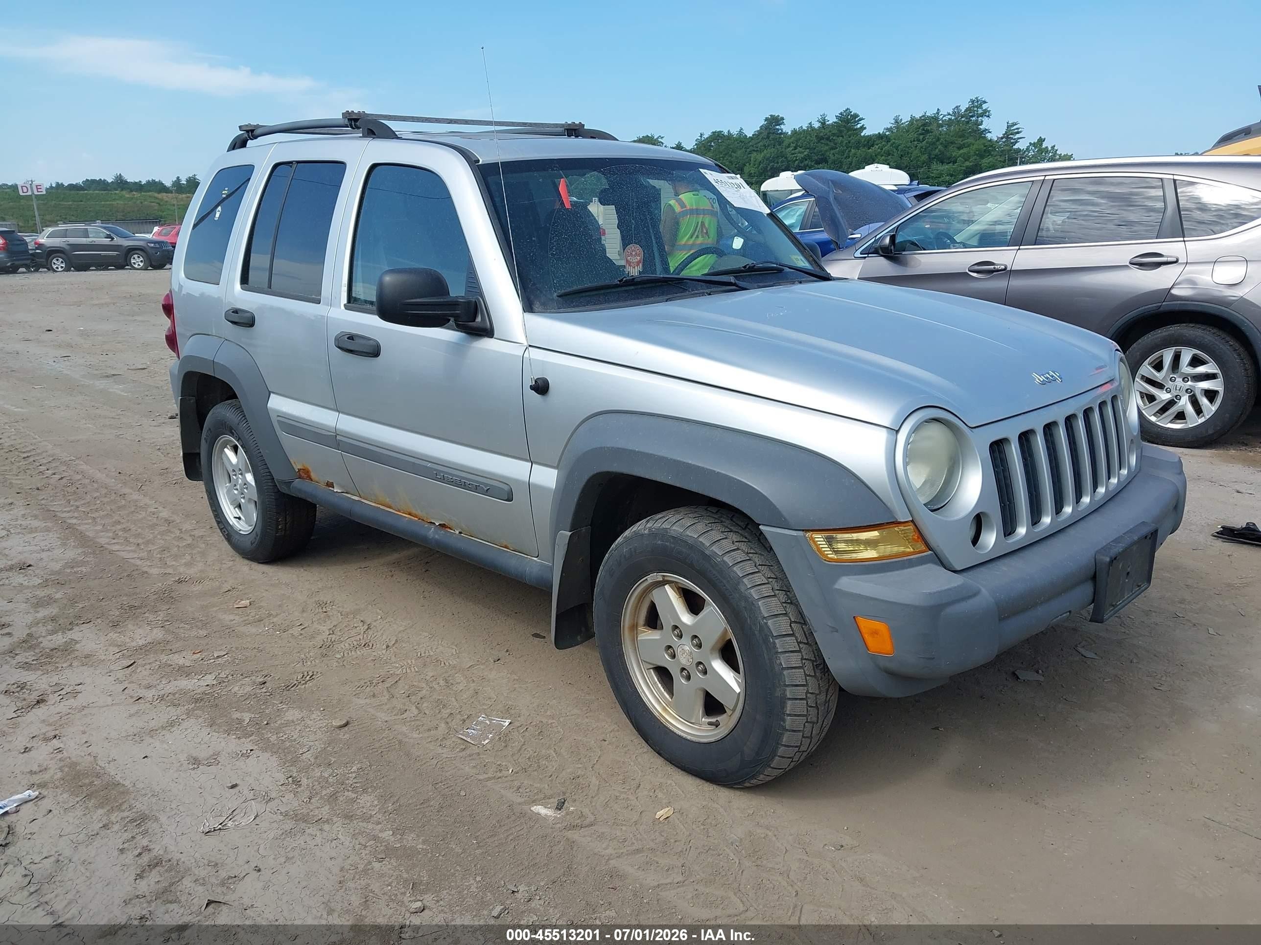 2005 Jeep Liberty Sport Silver vin: 1J4GL48K85W509173