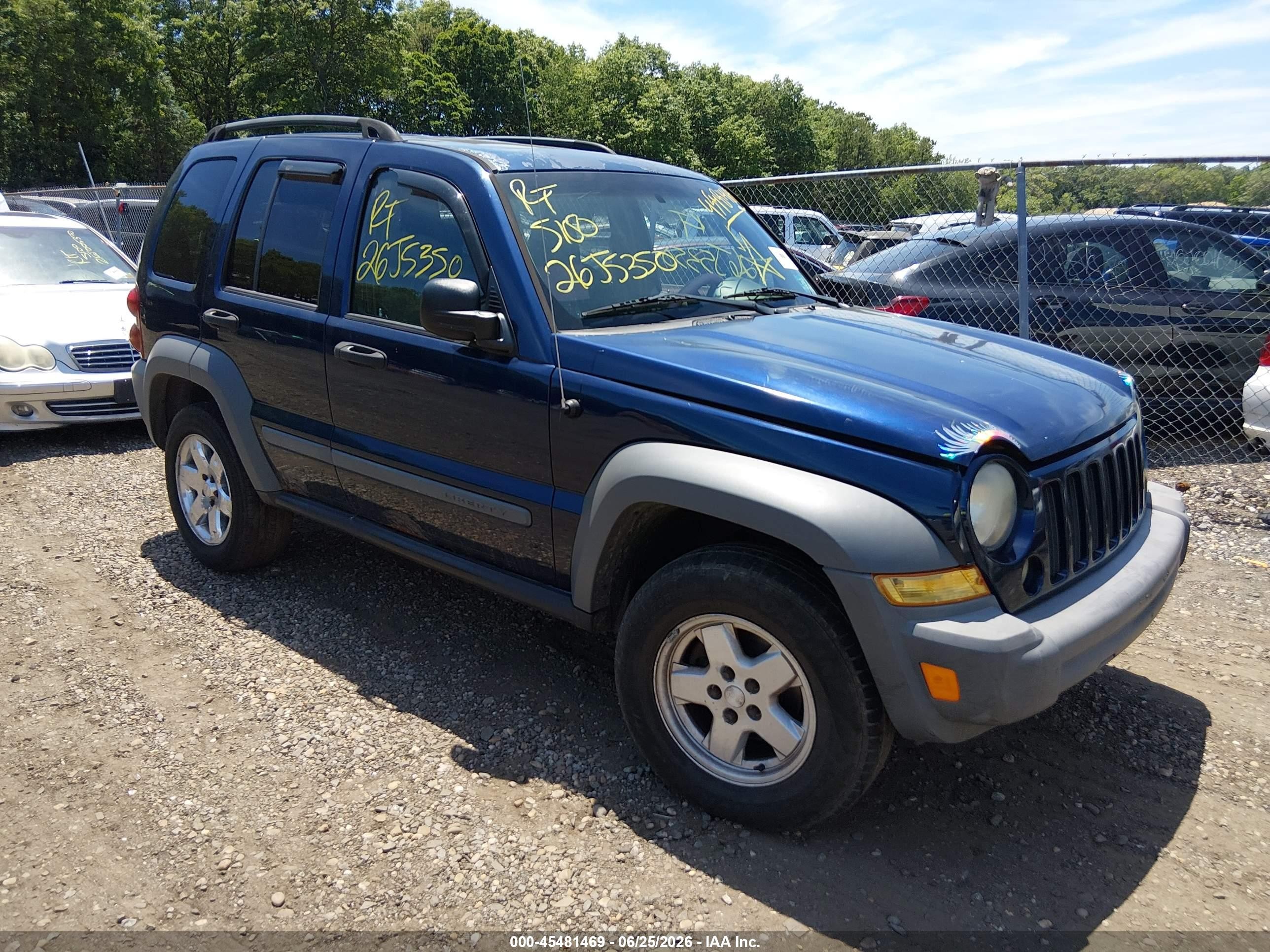 2005 Jeep Liberty Sport Blue vin: 1J4GL48K85W518472