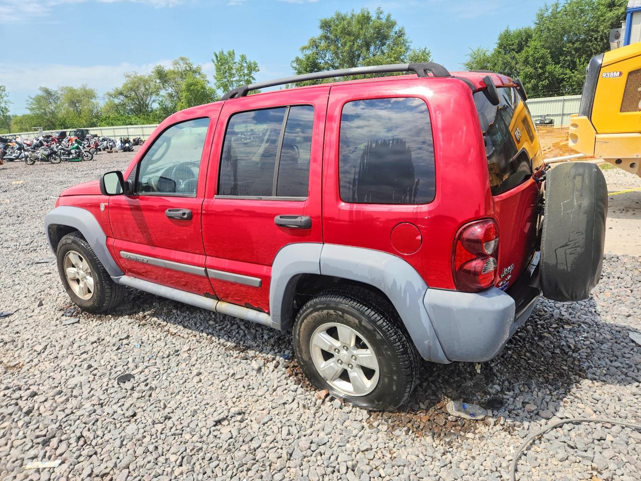 2005 Jeep Liberty Sport Red vin: 1J4GL48K85W572886