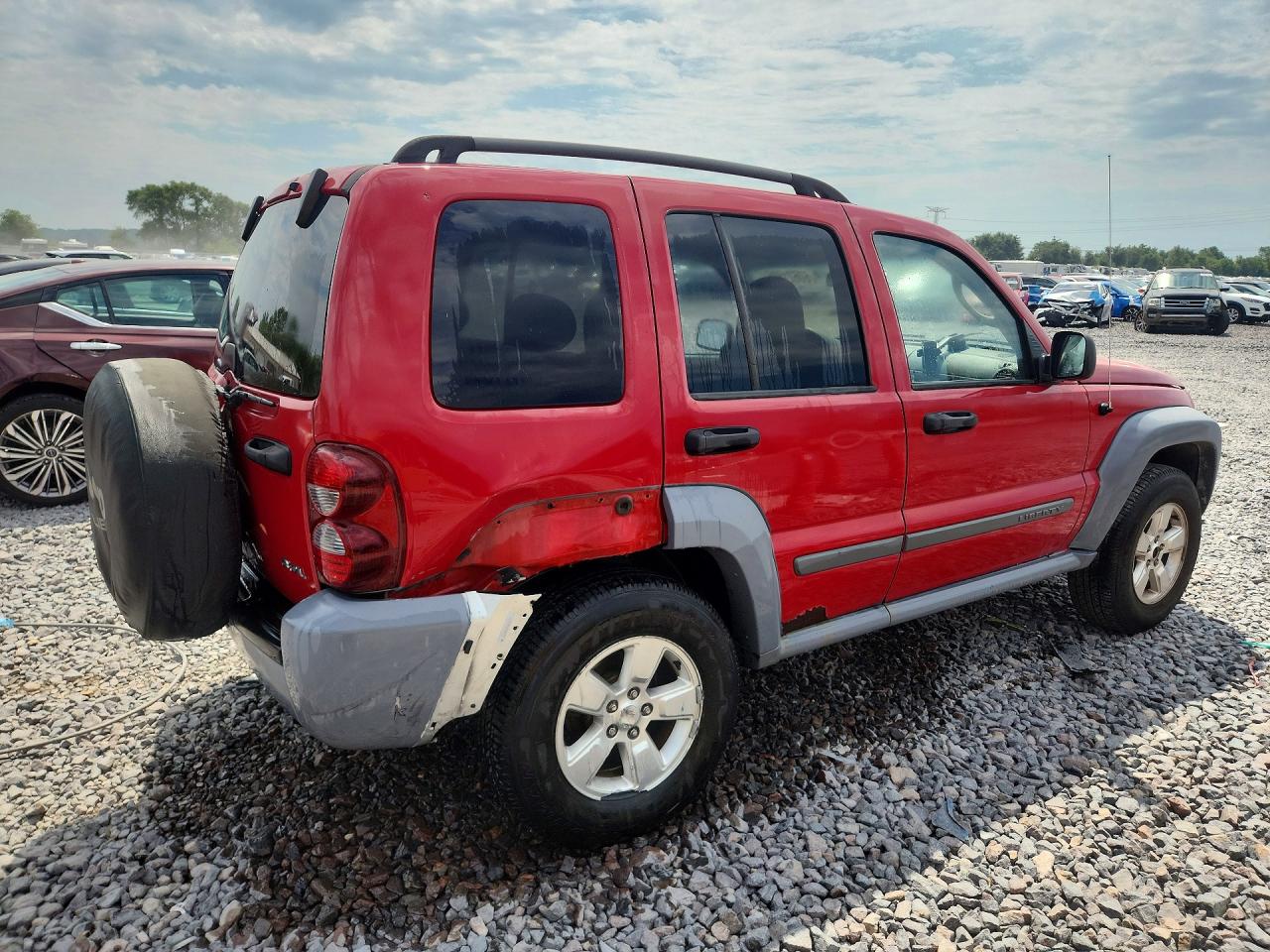 2005 Jeep Liberty Sport Red vin: 1J4GL48K85W572886