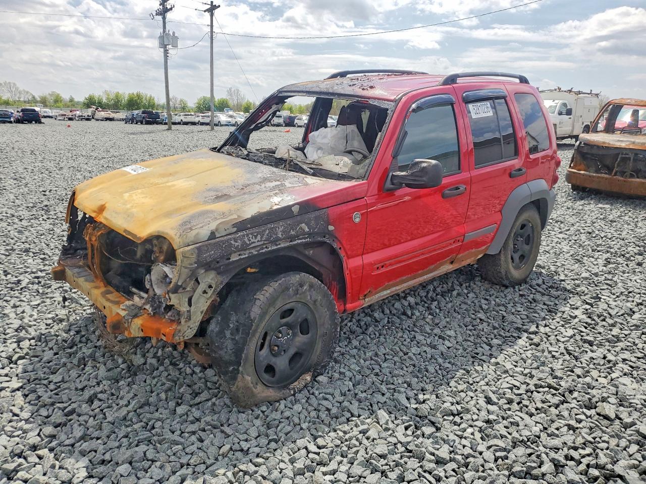 2005 Jeep Liberty Sport Red vin: 1J4GL48K85W587825