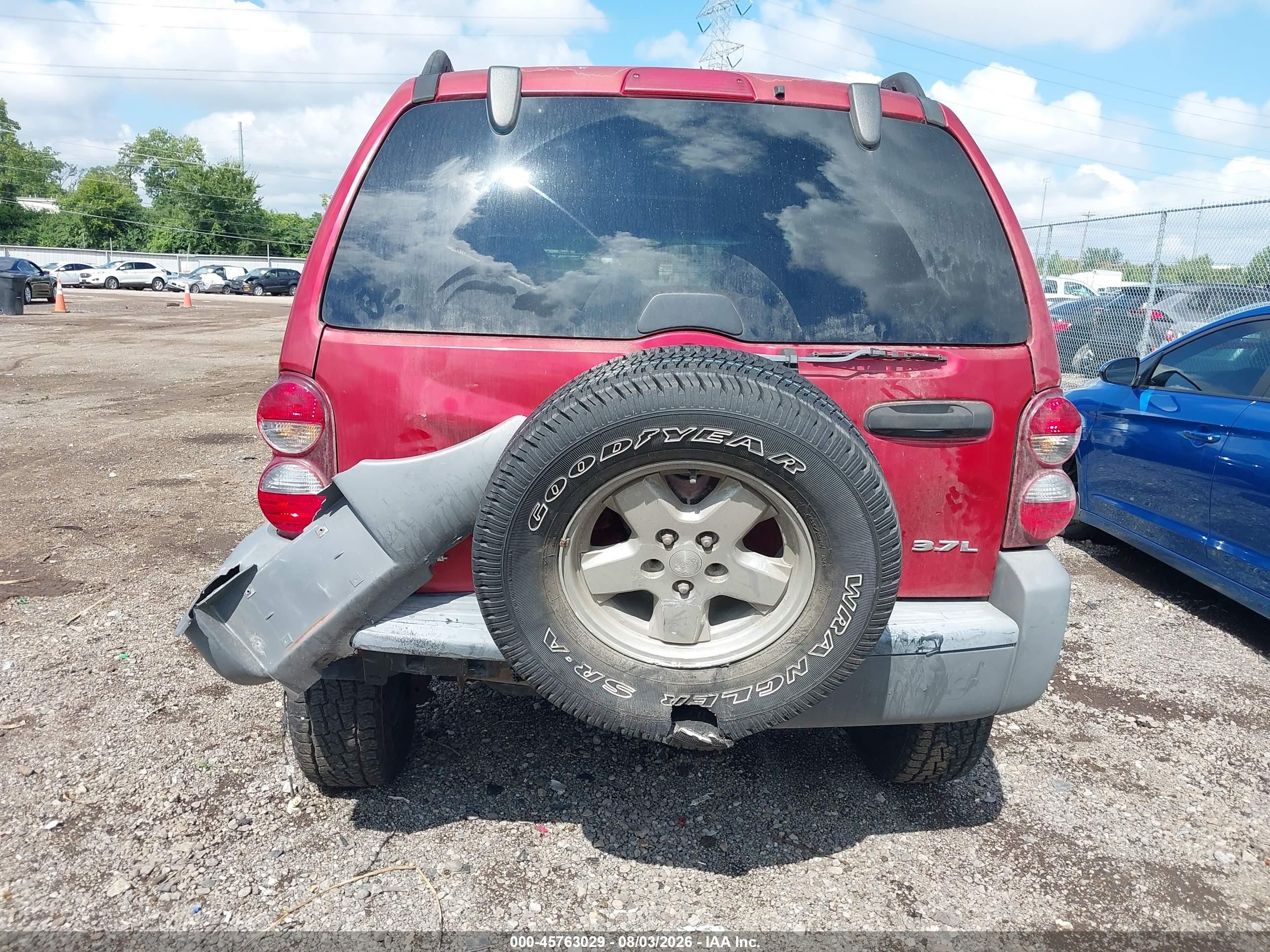 2005 Jeep Liberty Sport Red vin: 1J4GL48K85W644587