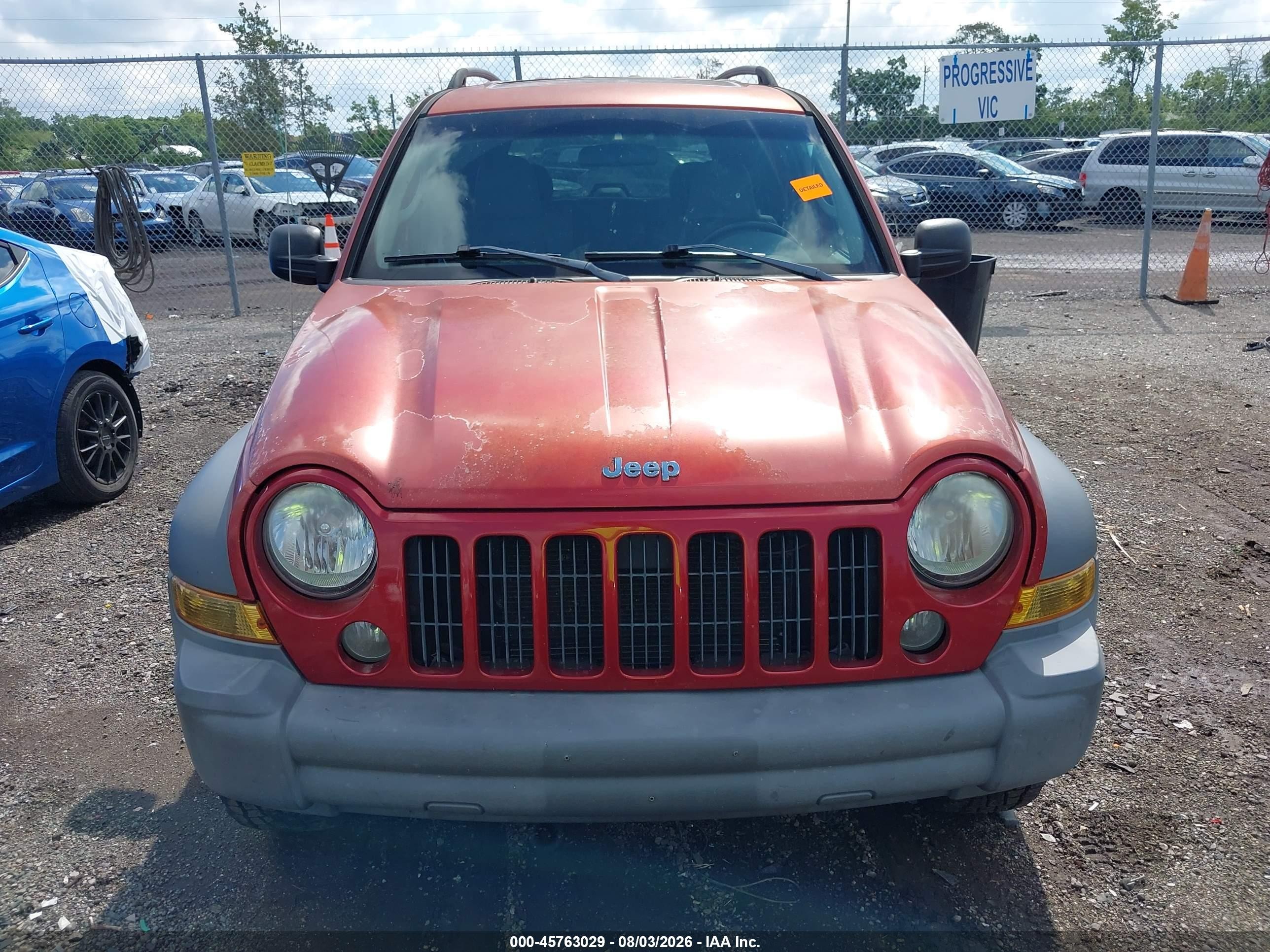2005 Jeep Liberty Sport Red vin: 1J4GL48K85W644587