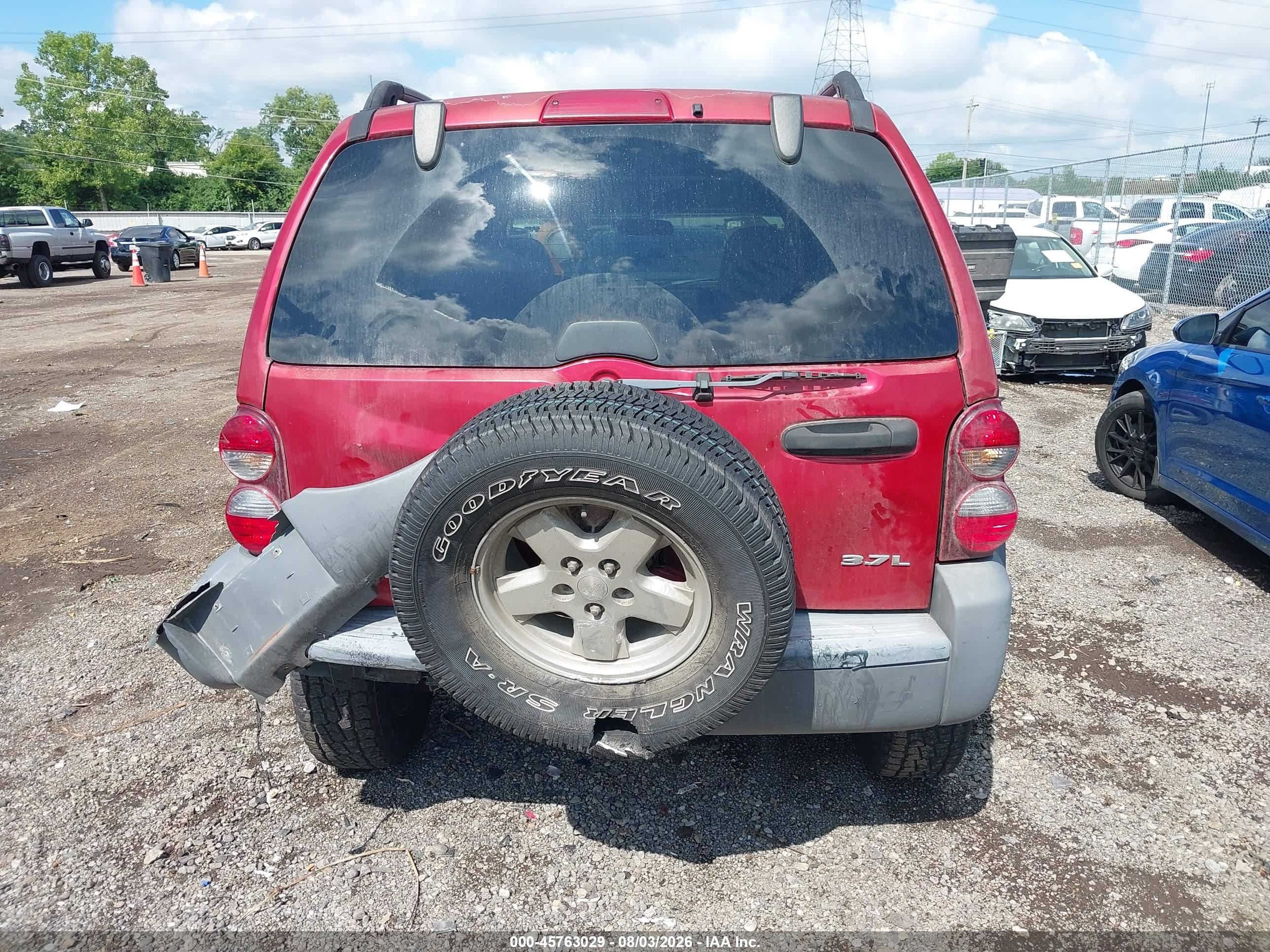 2005 Jeep Liberty Sport Red vin: 1J4GL48K85W644587