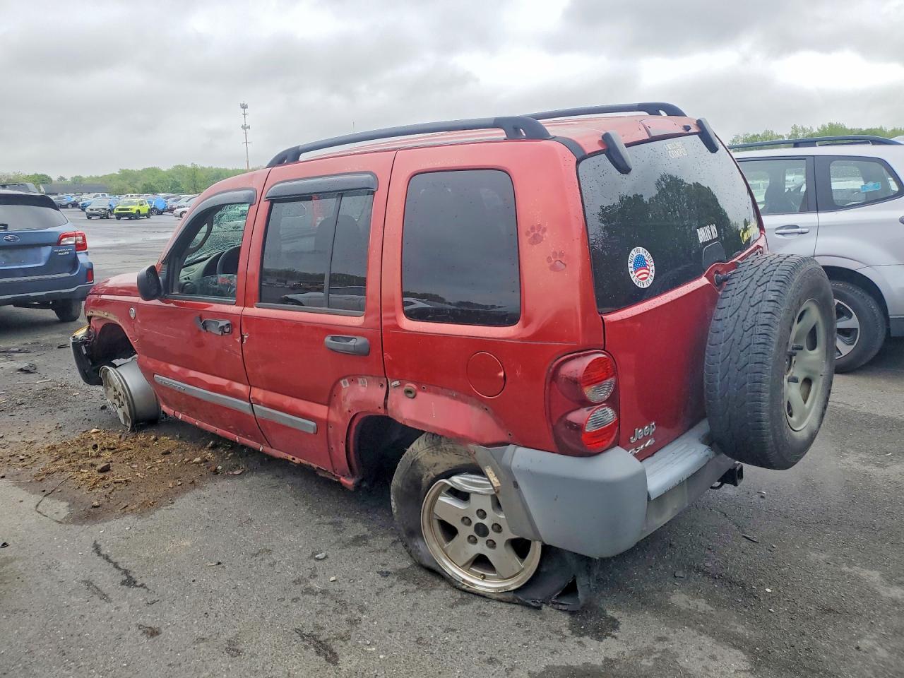 2006 Jeep Liberty Sport Red vin: 1J4GL48K86W132331