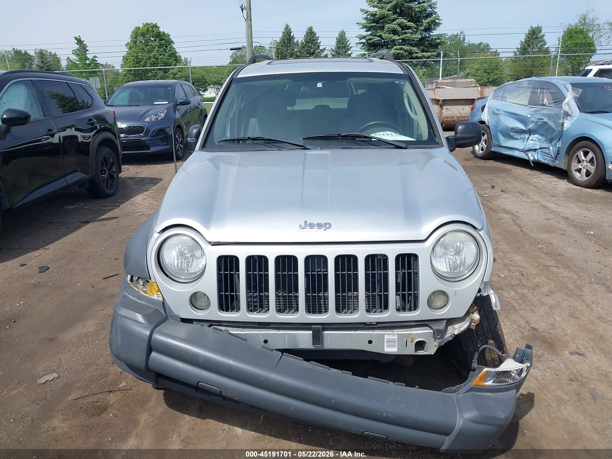 2006 Jeep Liberty Sport Silver vin: 1J4GL48K86W172070