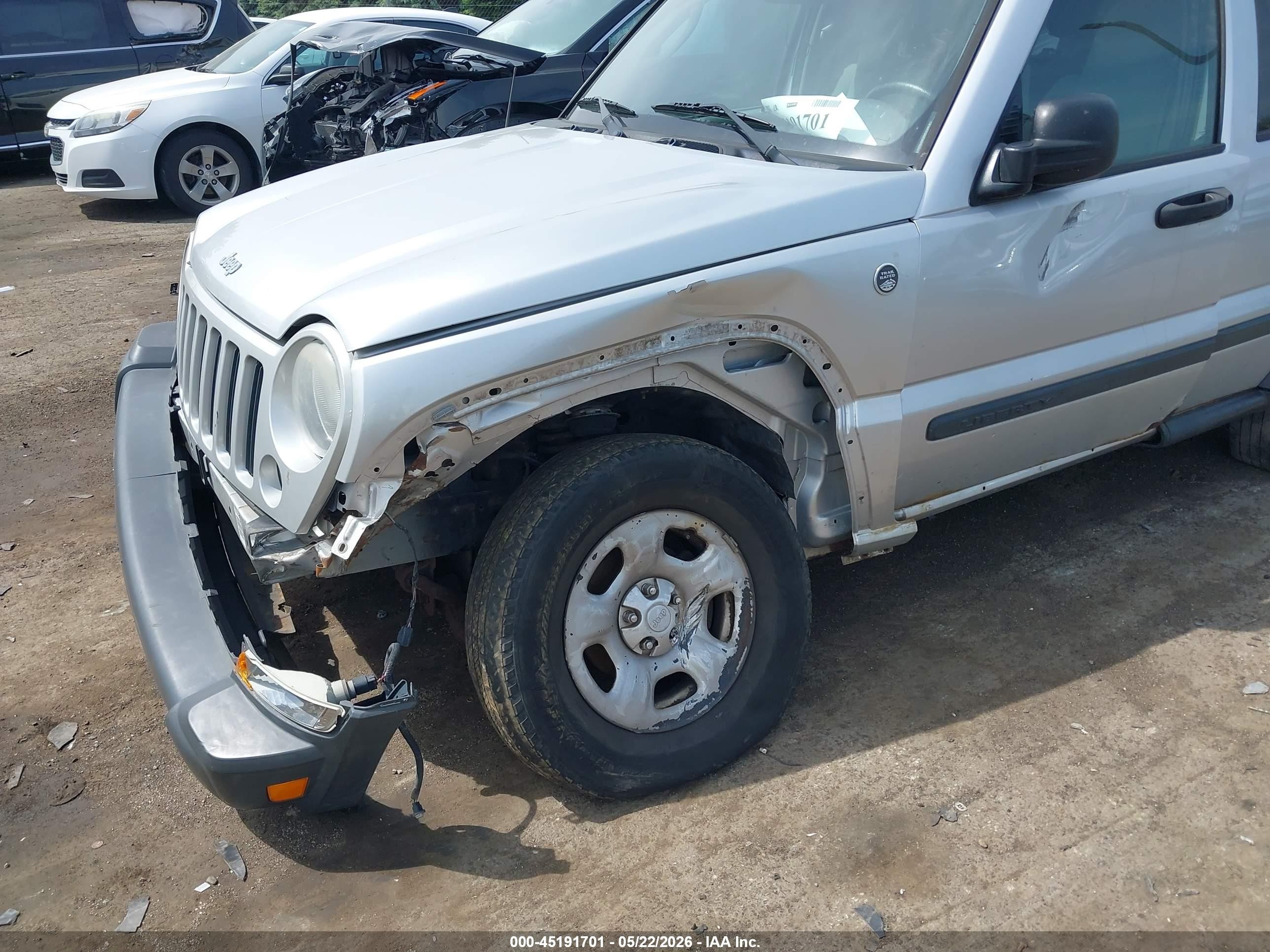 2006 Jeep Liberty Sport Silver vin: 1J4GL48K86W172070