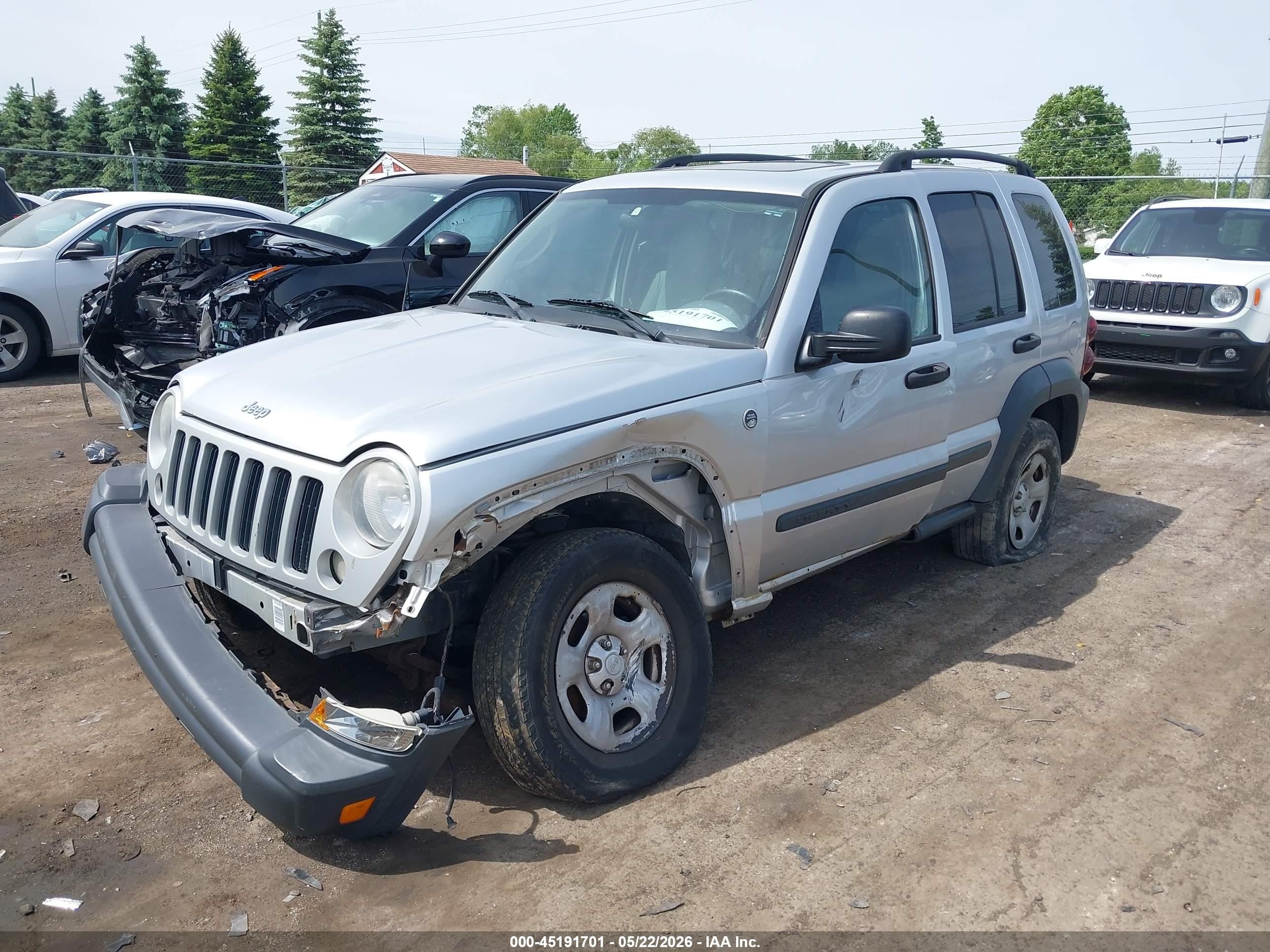 2006 Jeep Liberty Sport Silver vin: 1J4GL48K86W172070