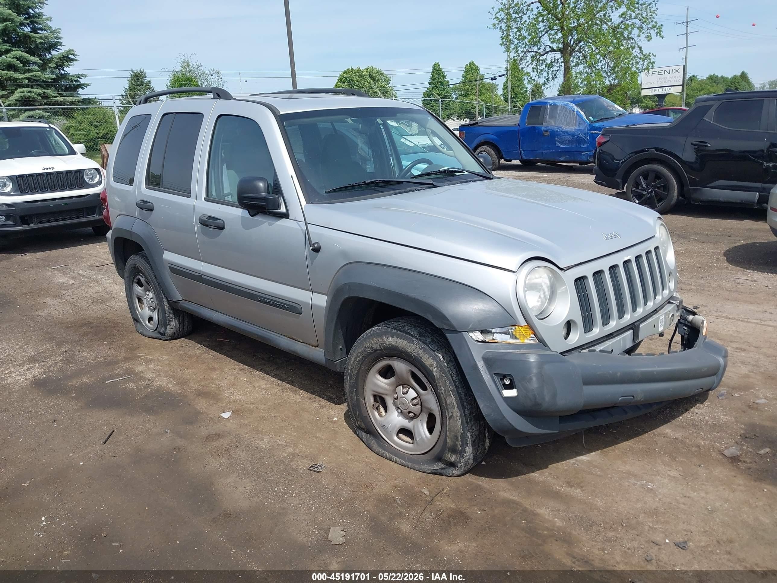 2006 Jeep Liberty Sport Silver vin: 1J4GL48K86W172070