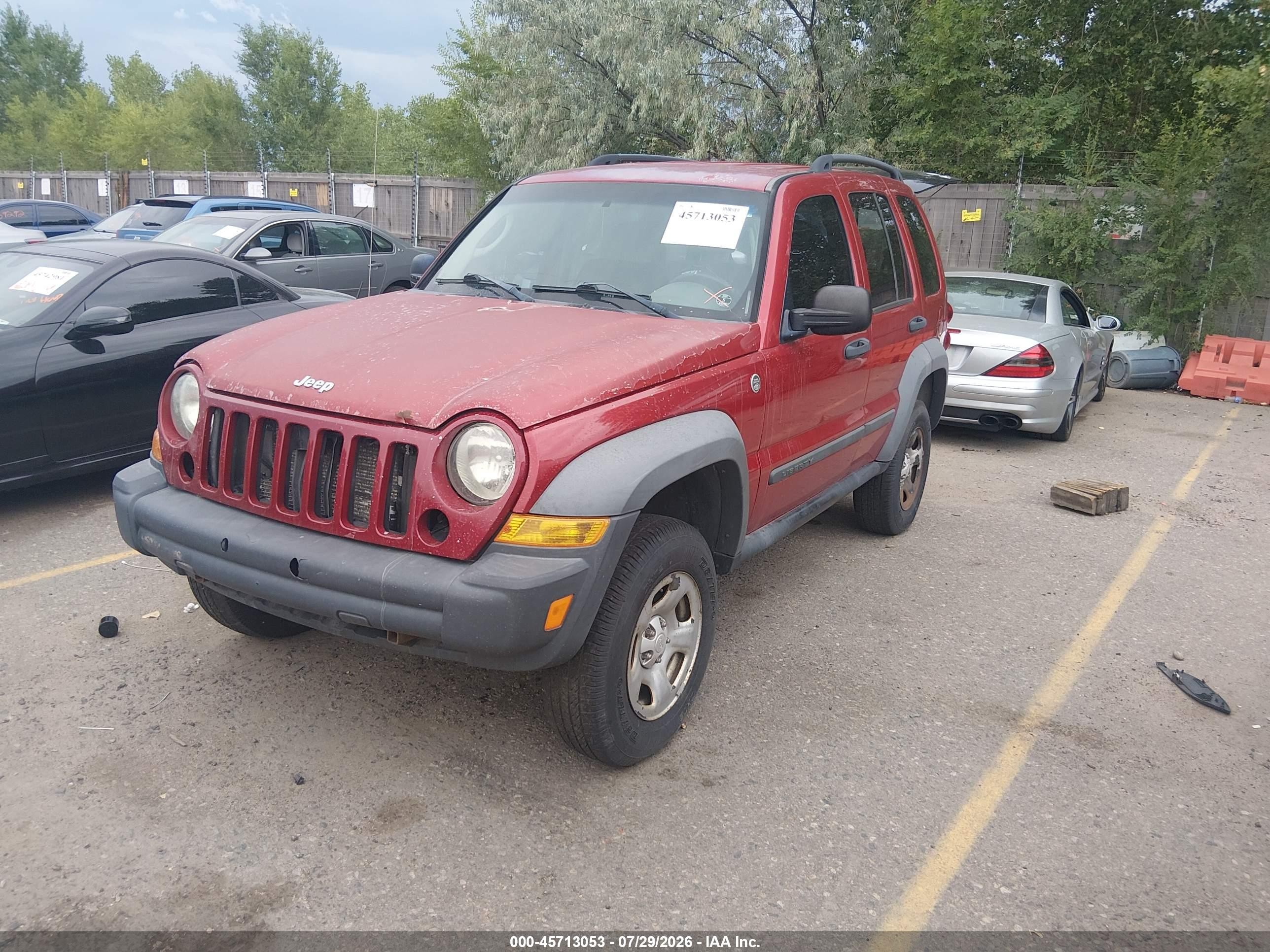 2006 Jeep Liberty Sport Red vin: 1J4GL48K86W279832