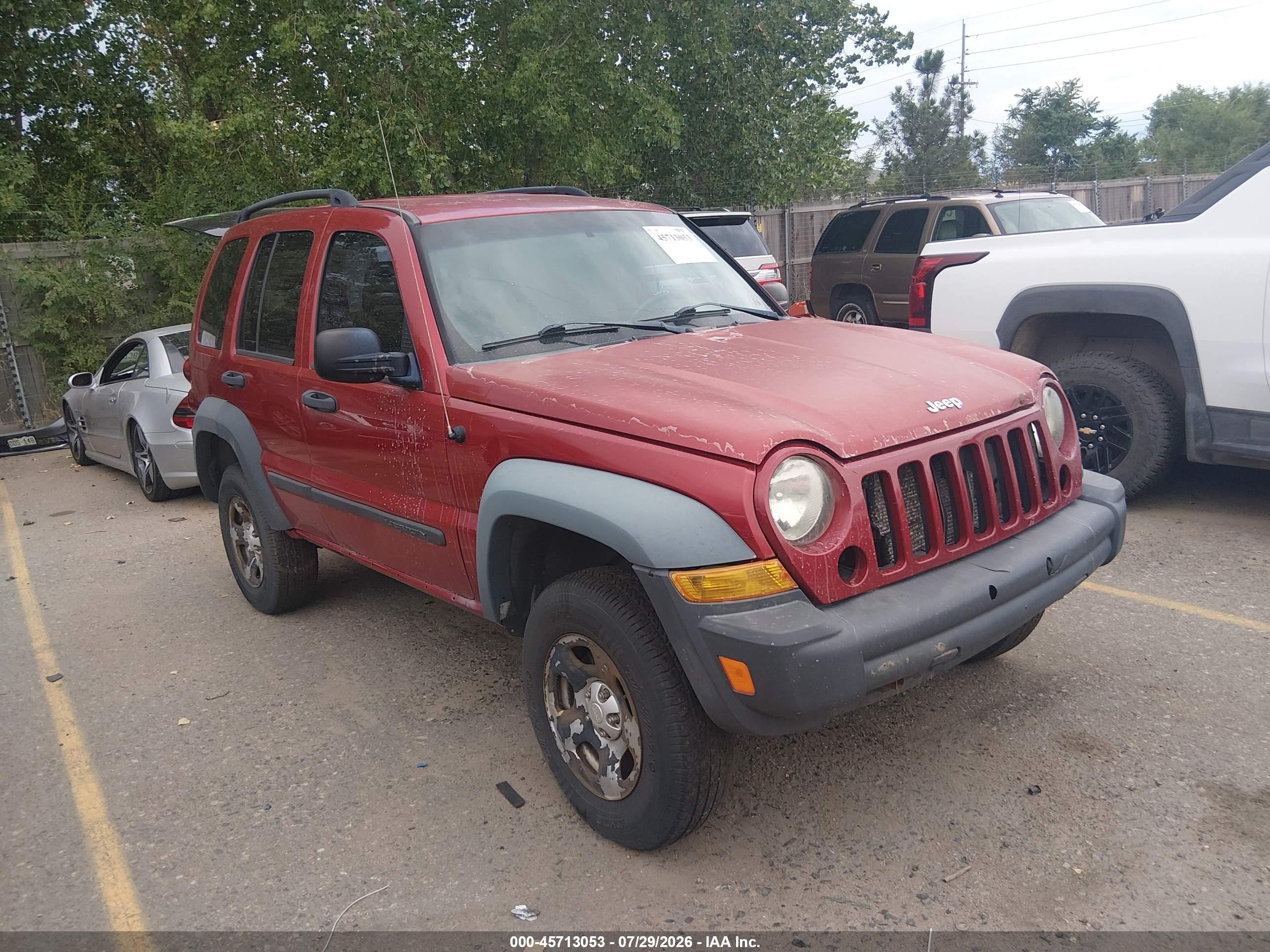 2006 Jeep Liberty Sport Красный vin: 1J4GL48K86W279832