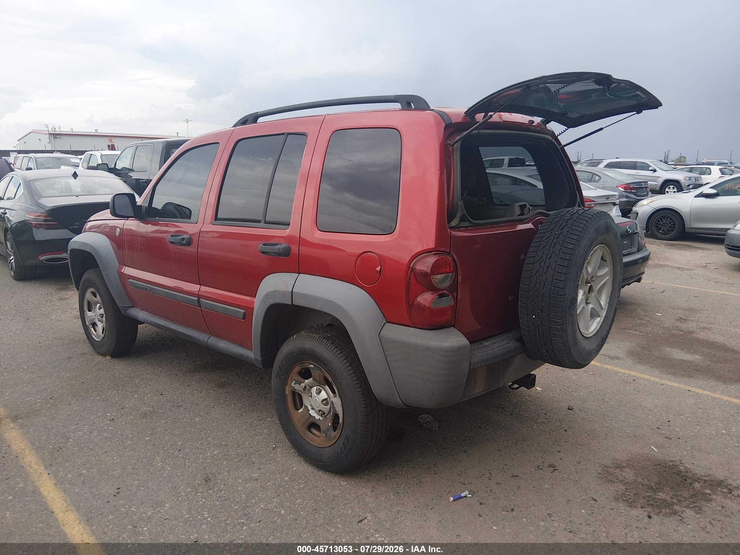 2006 Jeep Liberty Sport Red vin: 1J4GL48K86W279832