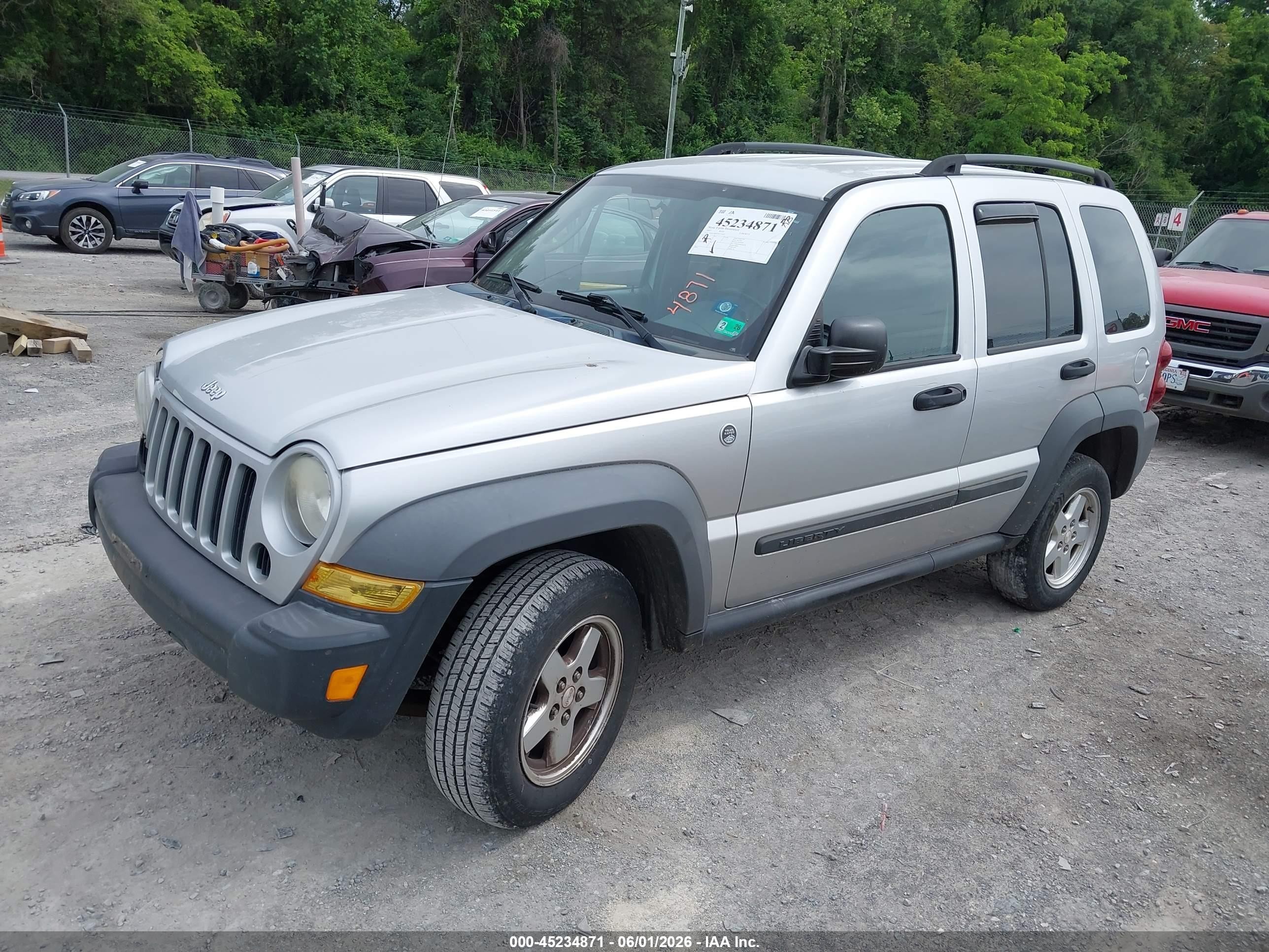 2007 Jeep Liberty Sport Silver vin: 1J4GL48K87W513632