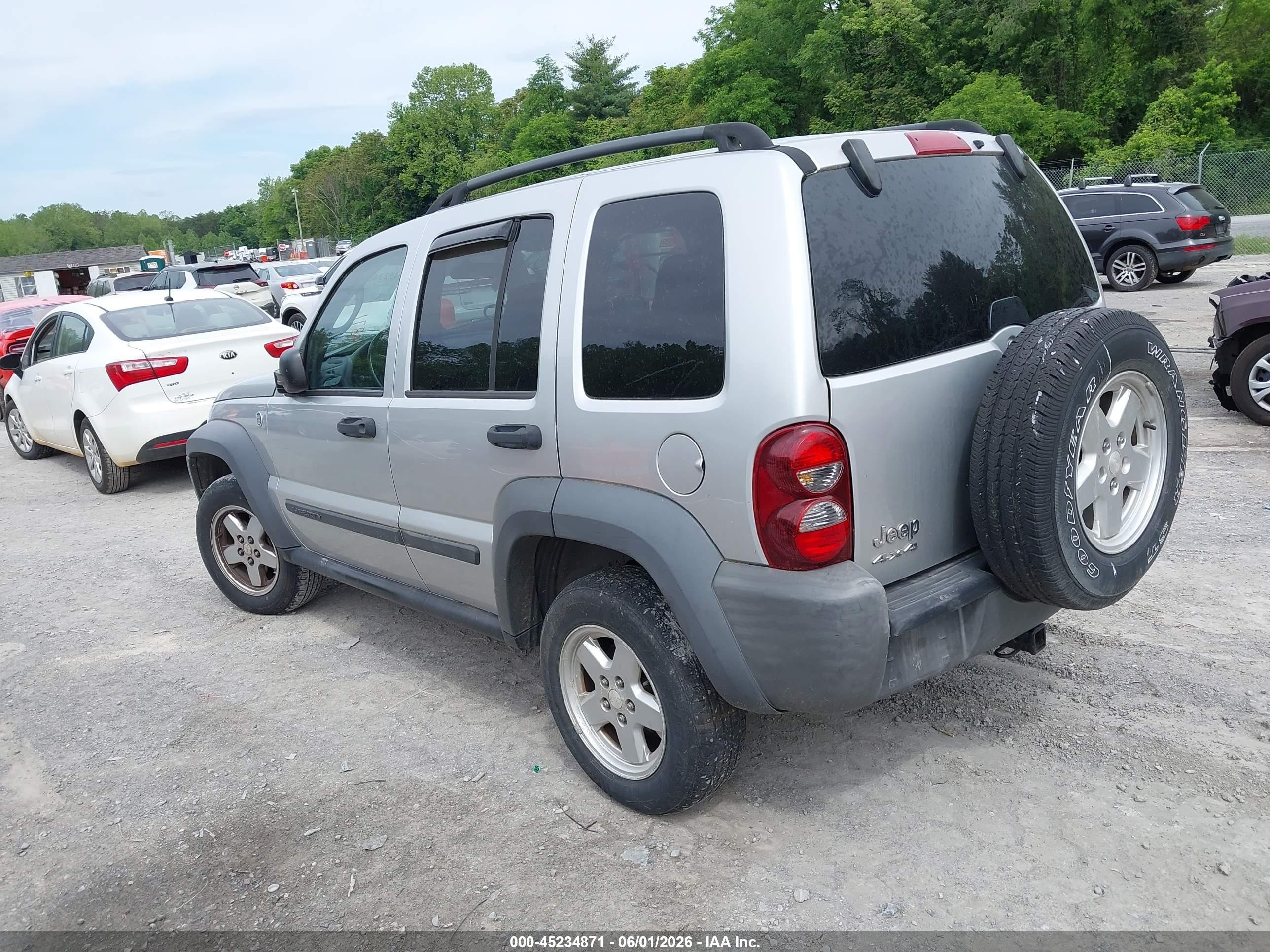 2007 Jeep Liberty Sport Silver vin: 1J4GL48K87W513632