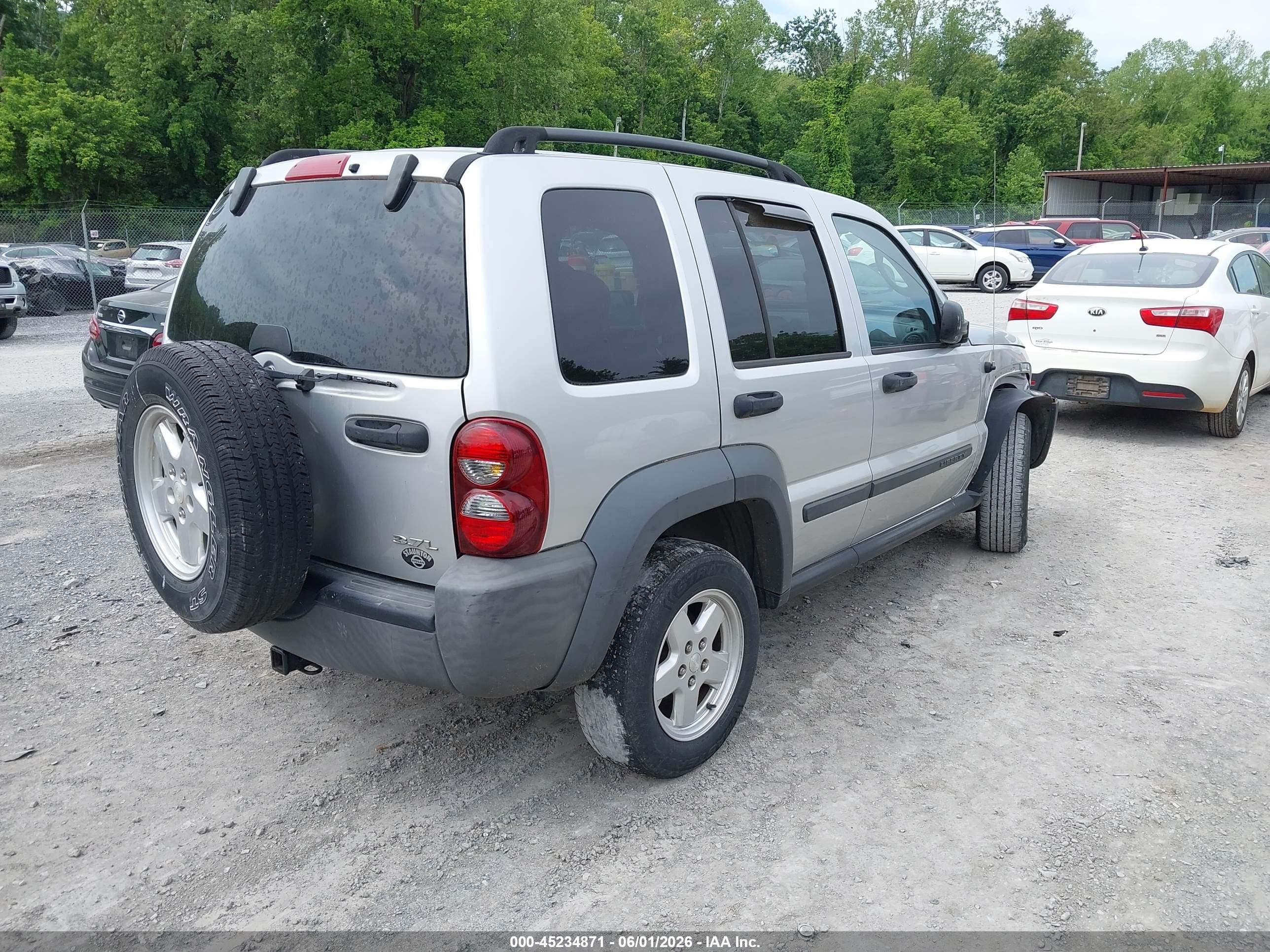 2007 Jeep Liberty Sport Silver vin: 1J4GL48K87W513632