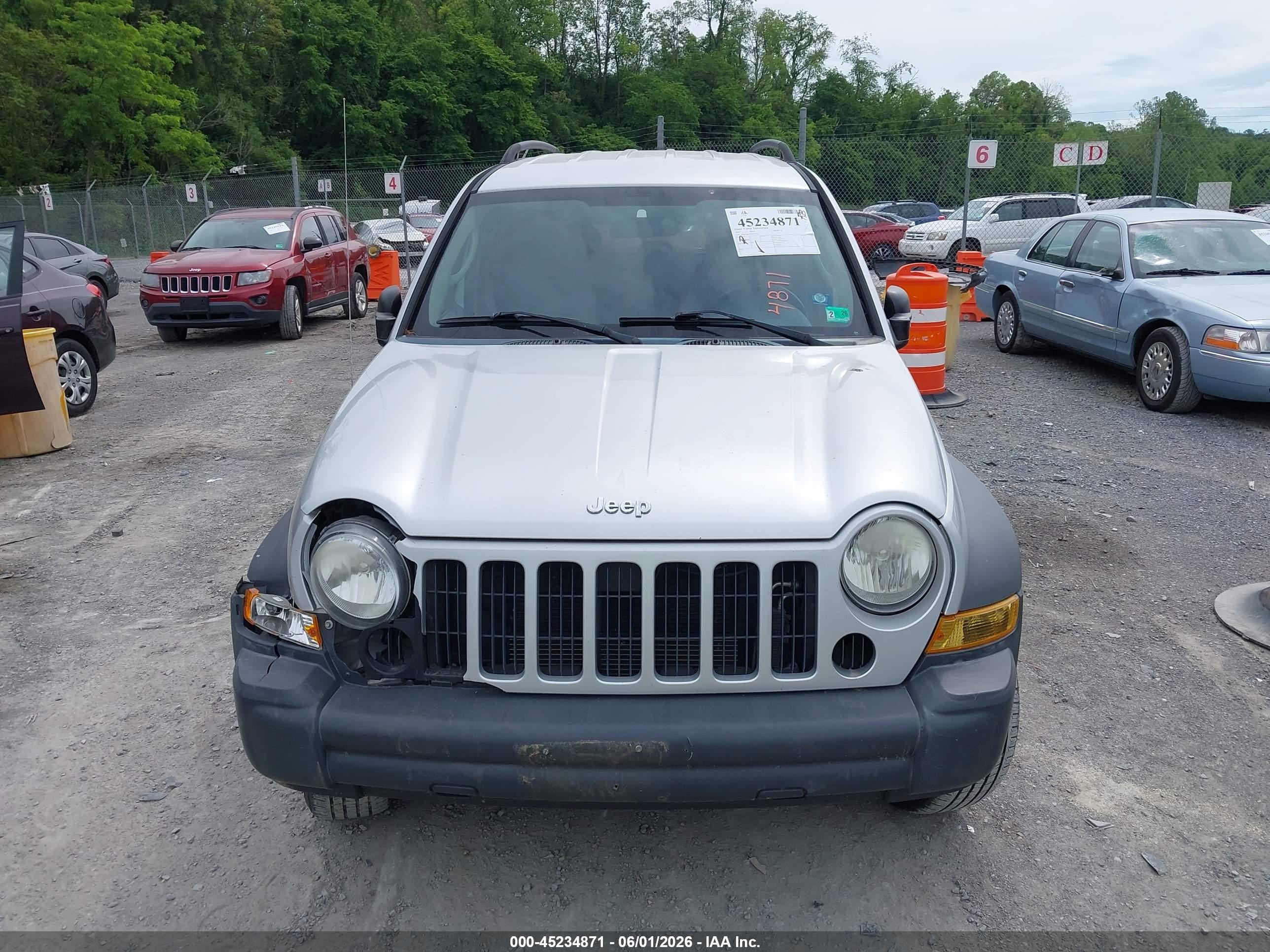 2007 Jeep Liberty Sport Silver vin: 1J4GL48K87W513632