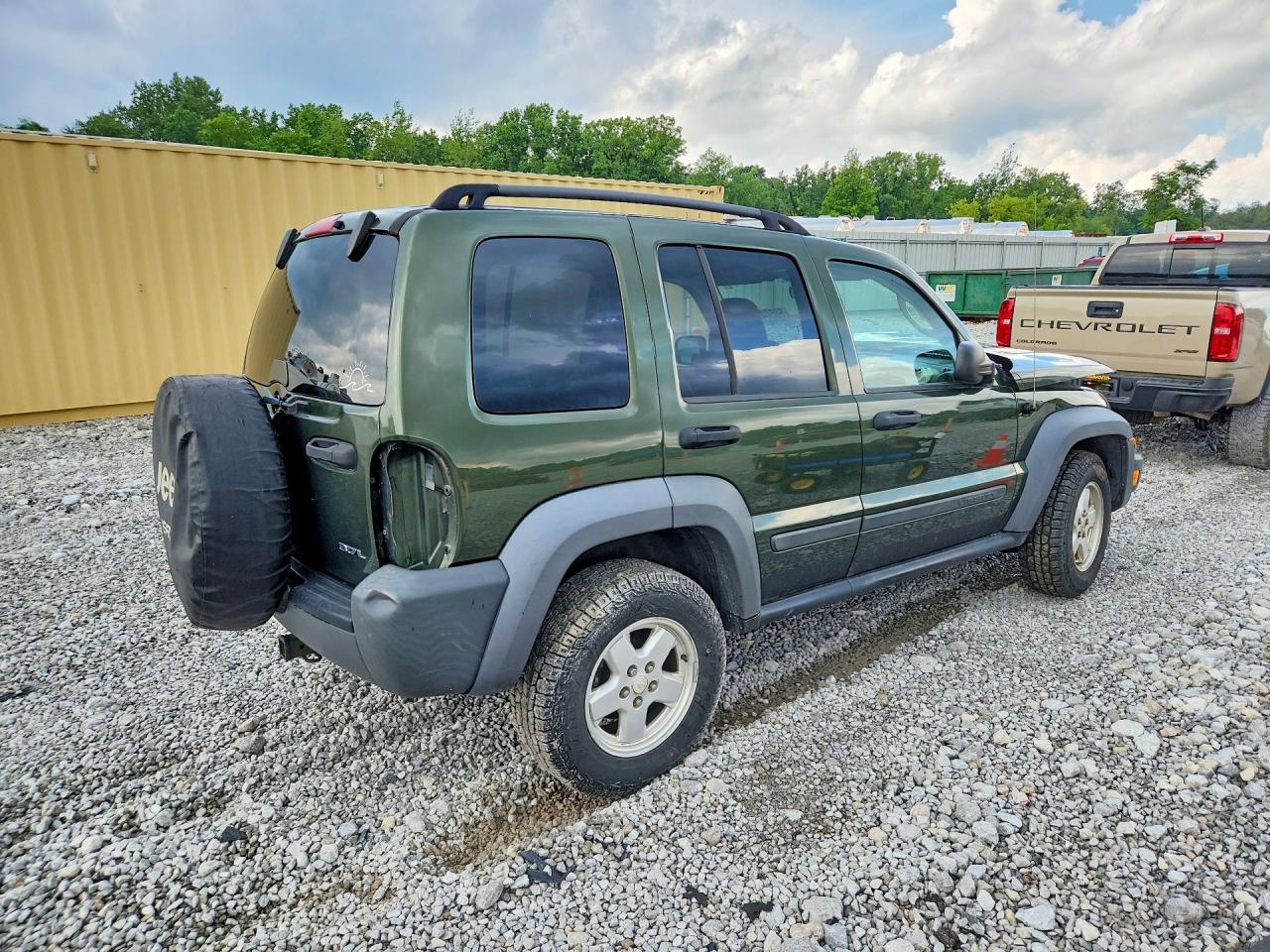 2007 Jeep Liberty Sport Зеленый vin: 1J4GL48K87W543391