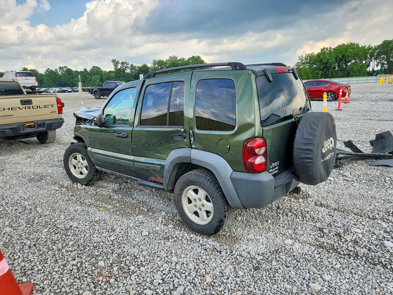 2007 Jeep Liberty Sport Зеленый vin: 1J4GL48K87W543391