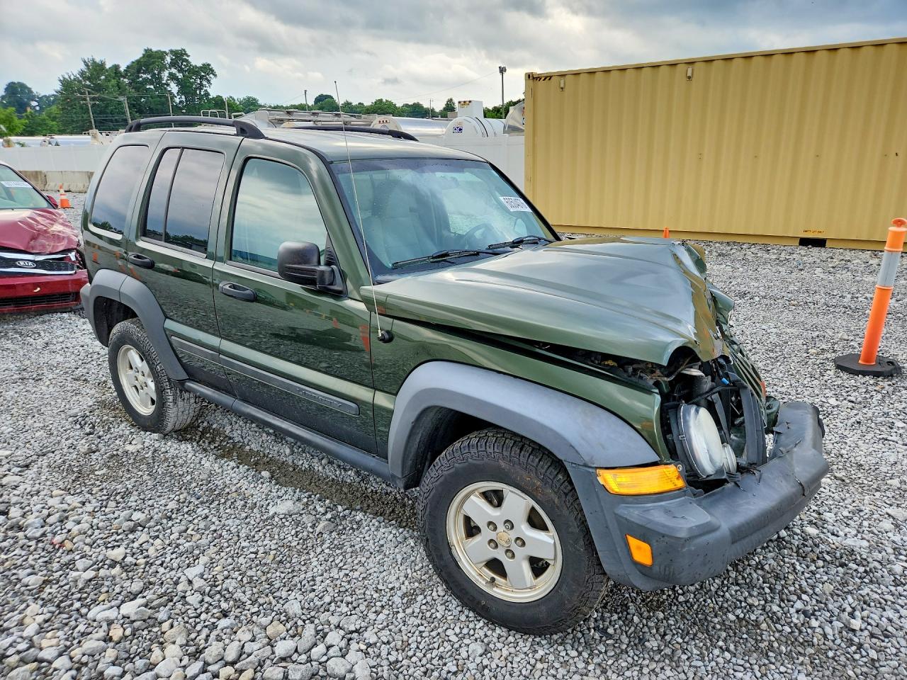 2007 Jeep Liberty Sport Зеленый vin: 1J4GL48K87W543391
