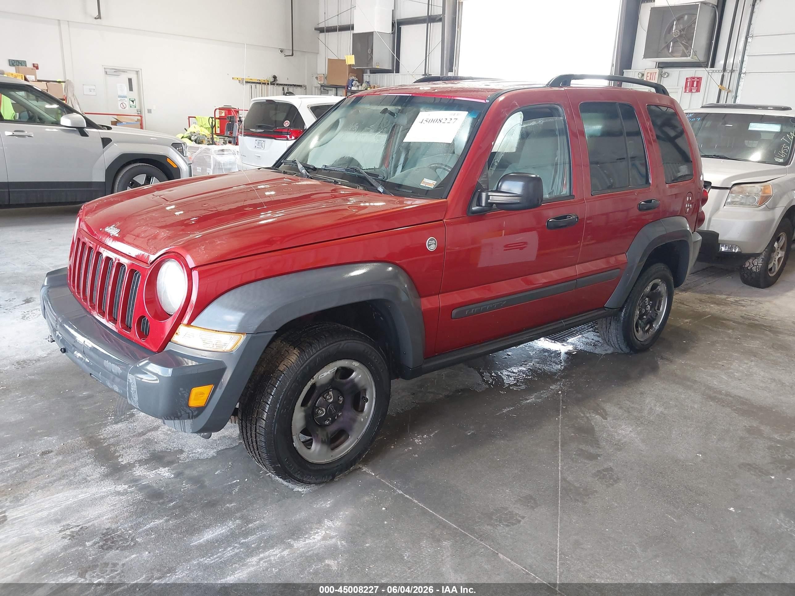 2007 Jeep Liberty Sport Red vin: 1J4GL48K87W573281